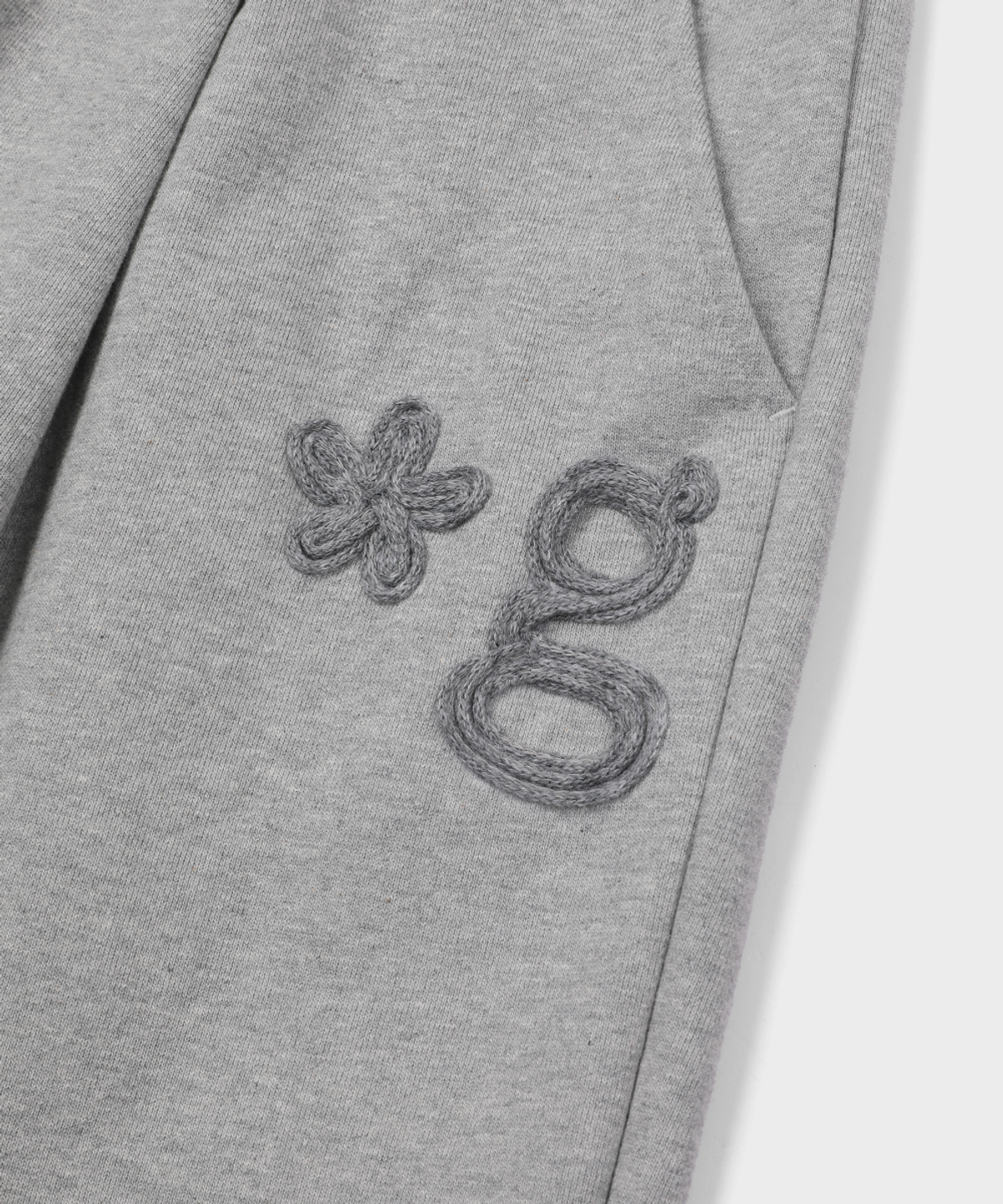 글런든(GRUNDEN) HAND WORK SWEATSHORTS (MELANGE GREY)