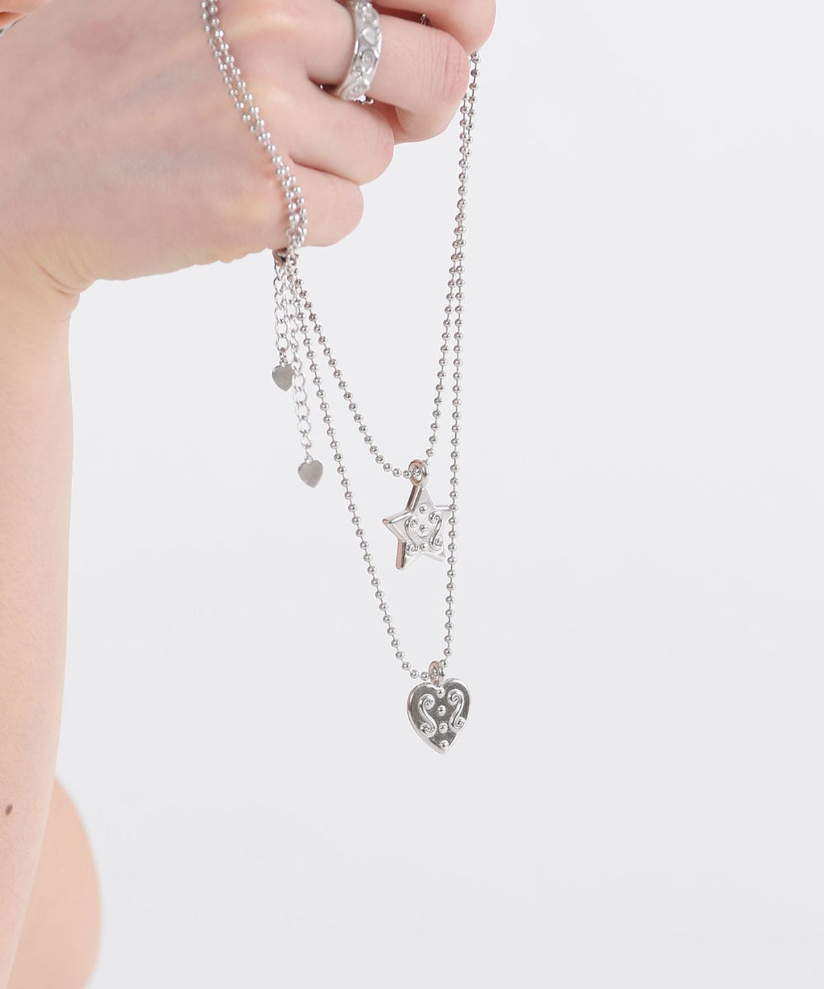 러브트릭스(LOVETRIX) Star  Lace Dot Necklace