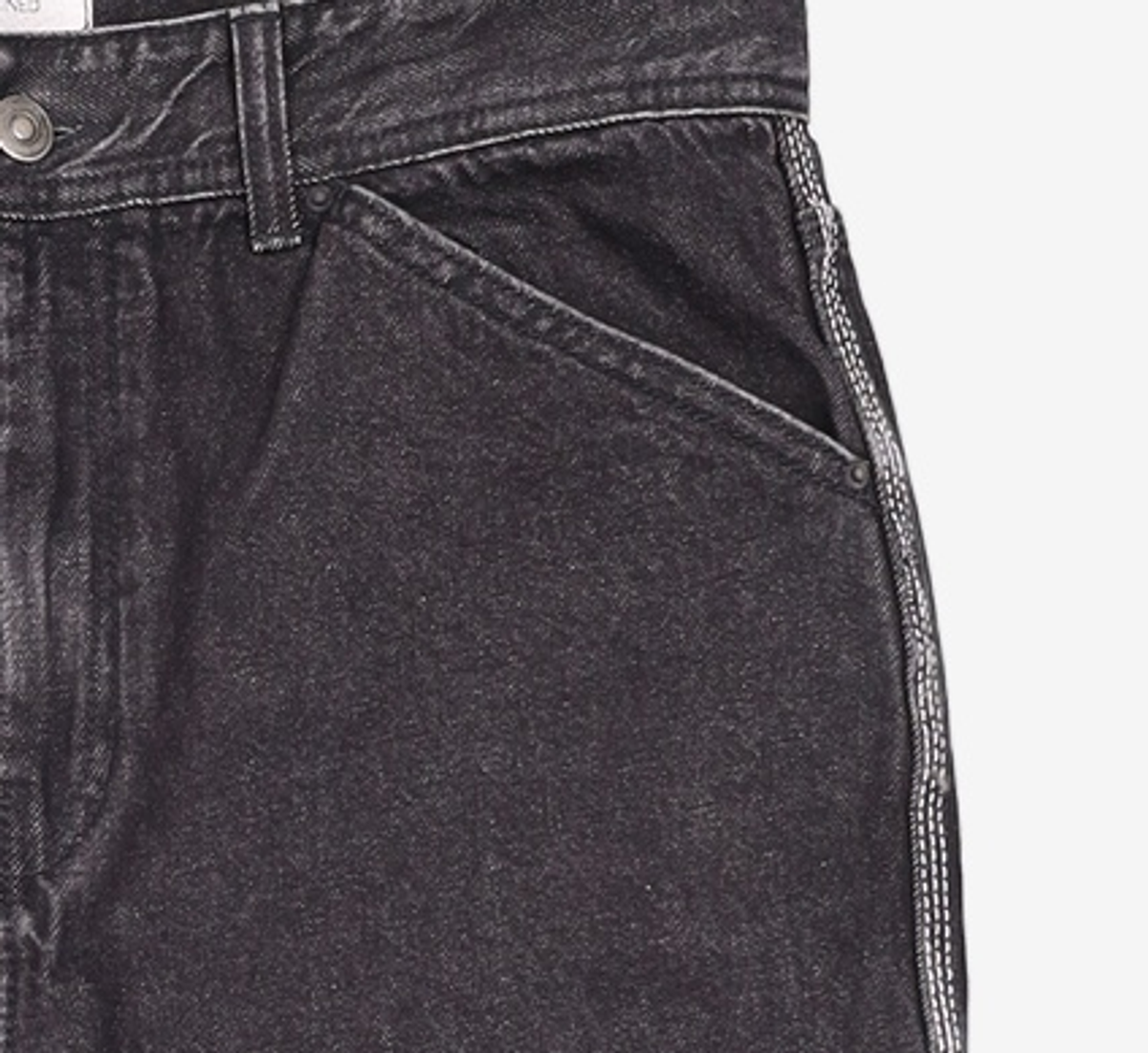 메종미네드(MAISON MINED) BLACK SPREAD CARPENTER DENIM