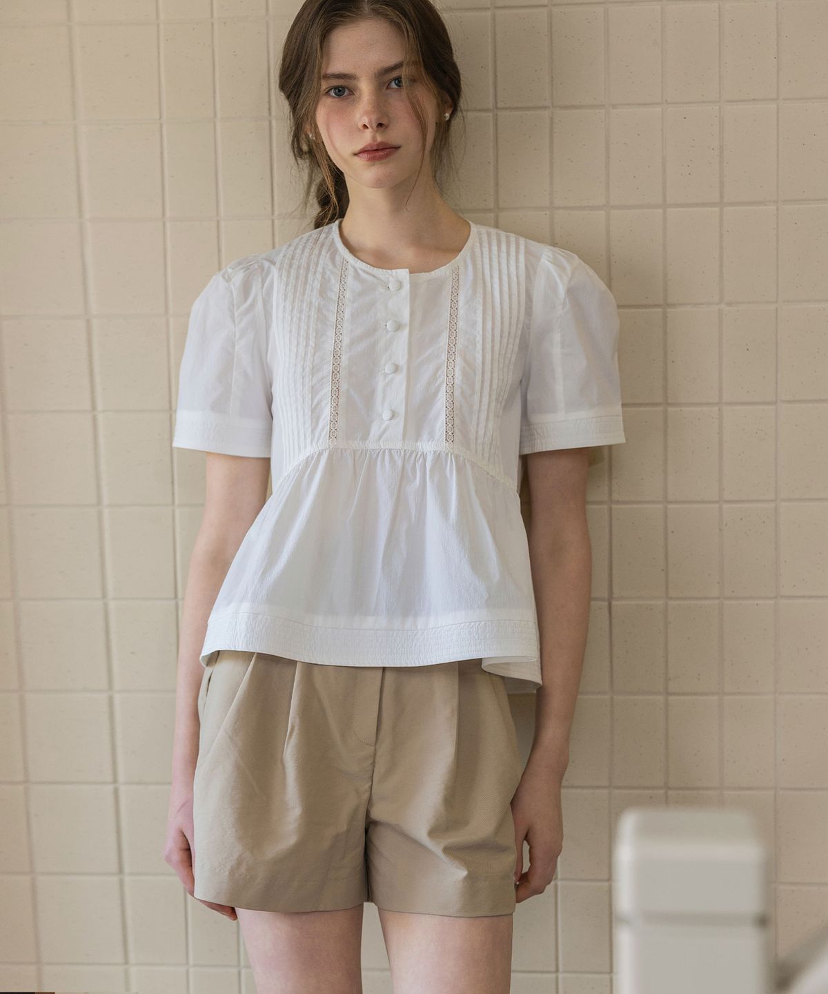 로트르드민(LAUTREDE MIN) Stich Femme Blouse