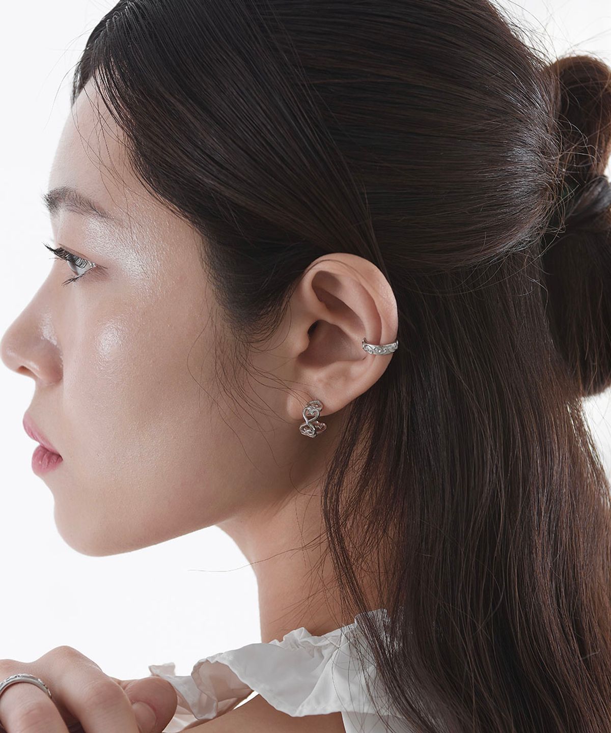 러브트릭스(LOVETRIX) Heart lace earring