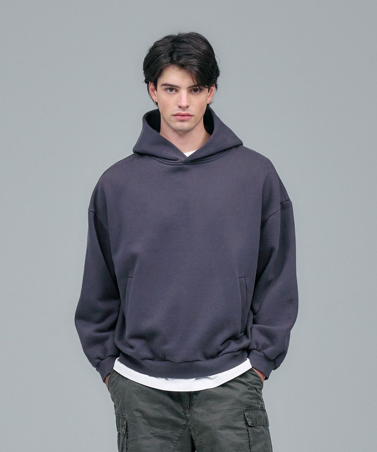 블레민크벨드(VLEMINCKVELD) ANTWERP Spray gun logo Box Hoodie_Gray, Pink