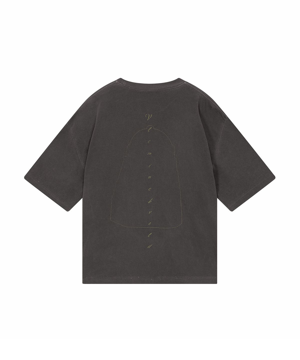 블레민크벨드(VLEMINCKVELD) Vleminckveld script Pigment Oversized T-shirts_Gray, Yellow