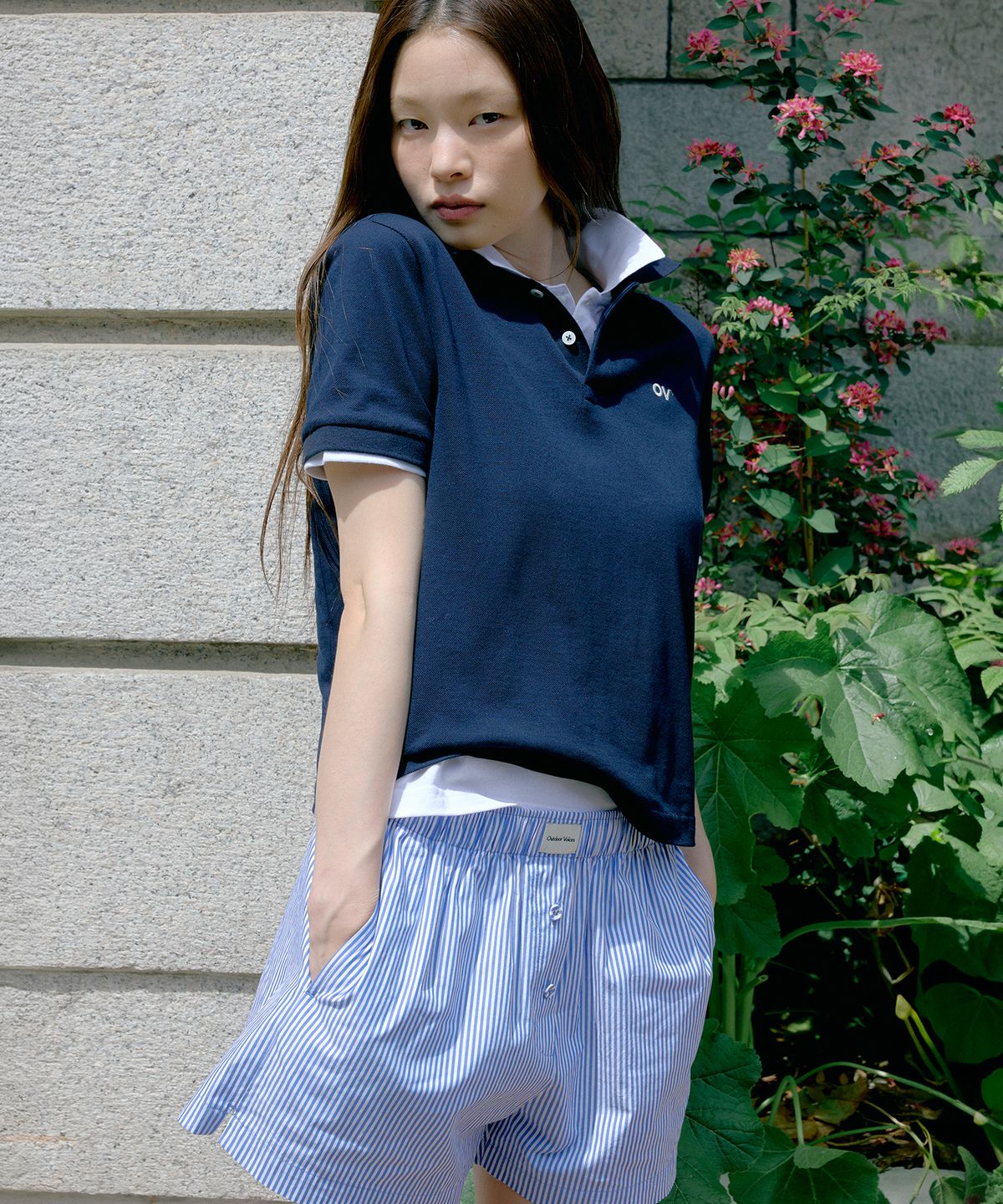 아웃도어 보이스(OUTDOOR VOICES) (W)STRIPE COMFORT BOXER SHORTS (BEIGE)