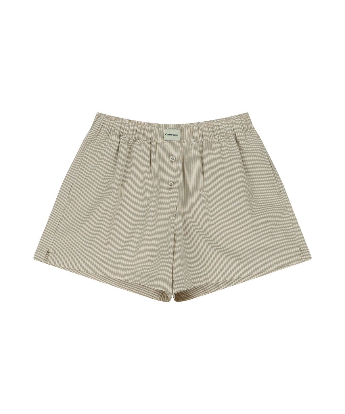 아웃도어 보이스(OUTDOOR VOICES) (W)STRIPE COMFORT BOXER SHORTS (BEIGE)