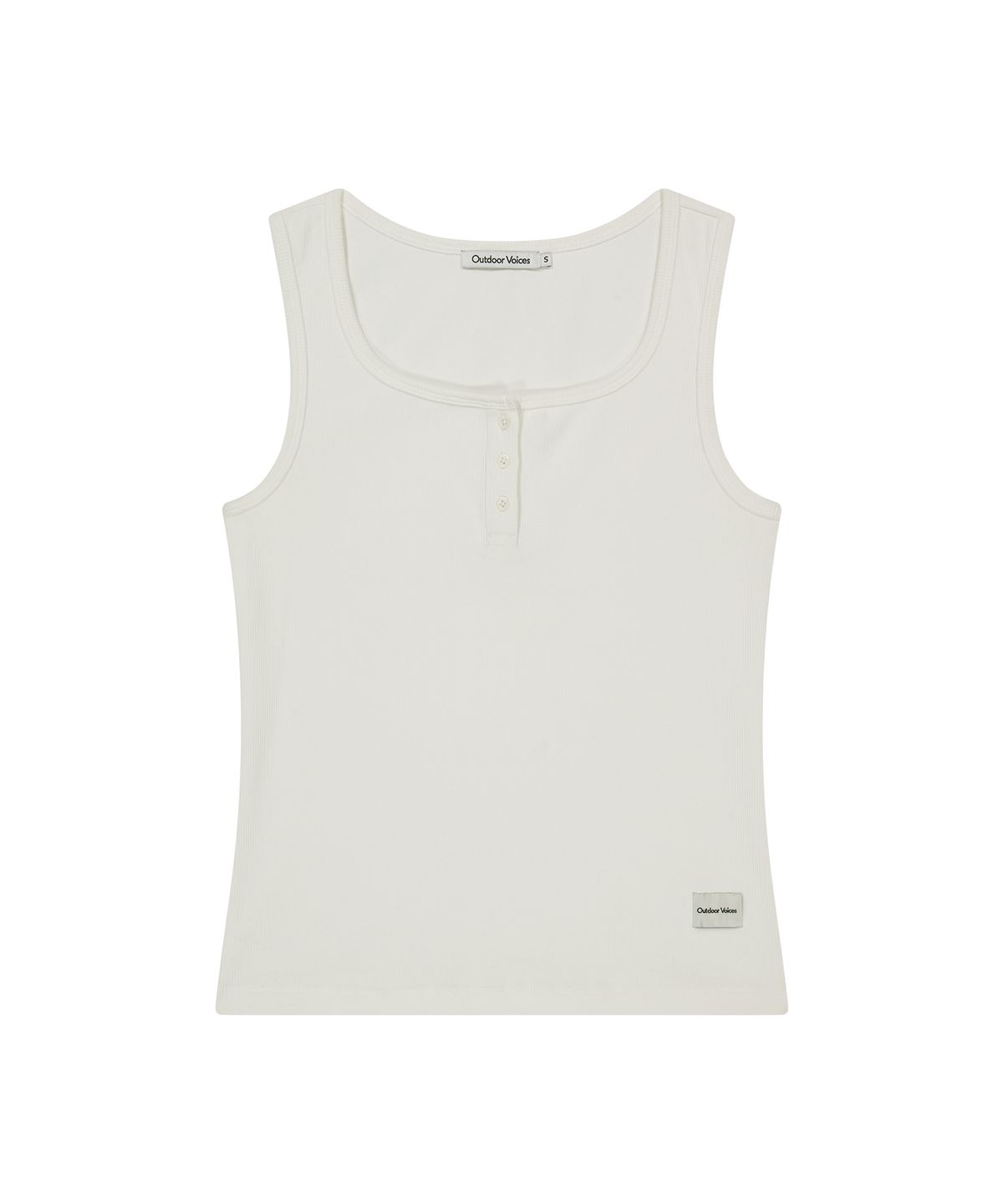 아웃도어 보이스(OUTDOOR VOICES) (W)ESSENTIAL HENLEY SLEEVELESS (WHITE)
