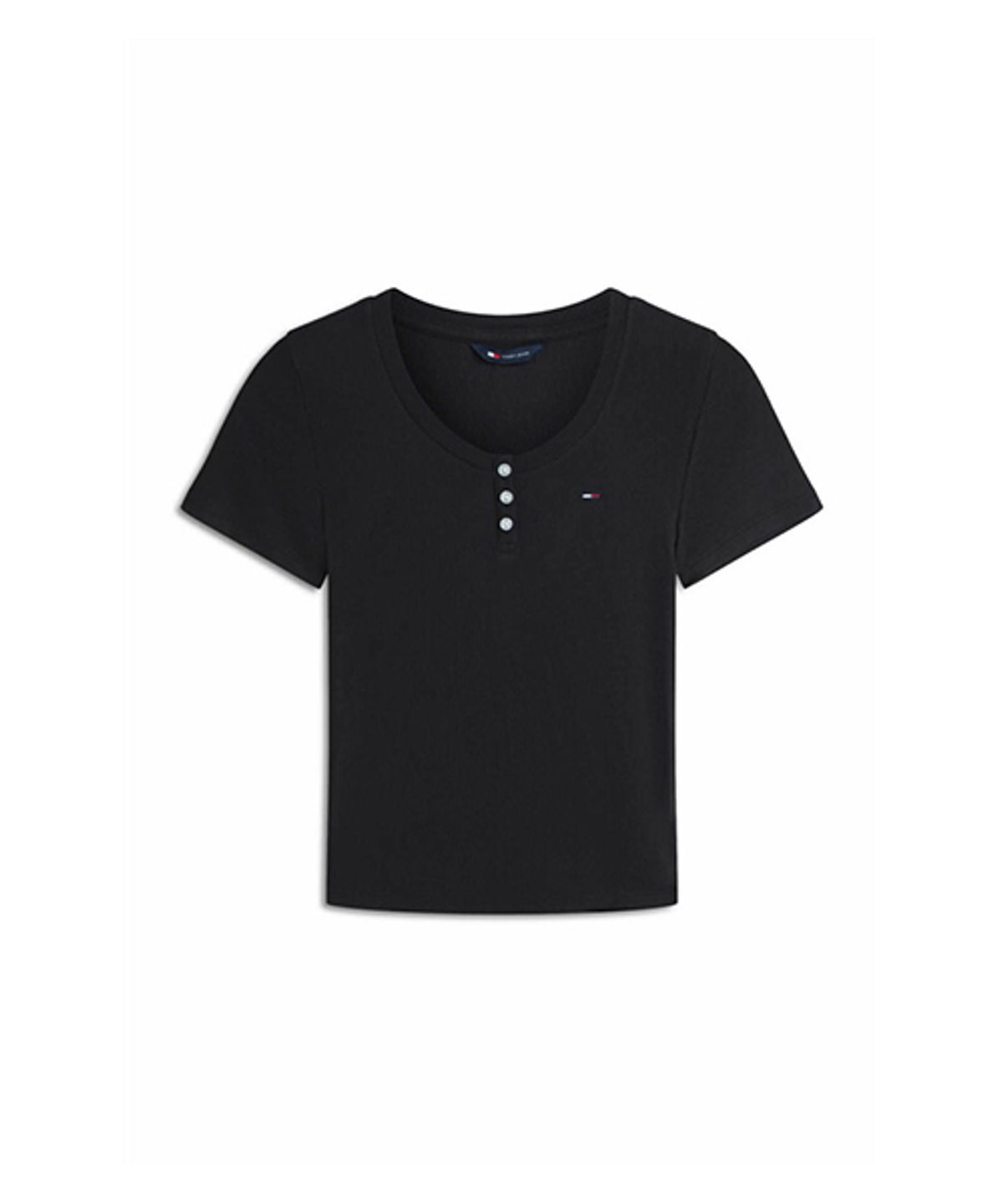타미진스(TOMMY JEANS) 슬림 헨리넥 티셔츠 (T32G6TTO12TWT1BDS)