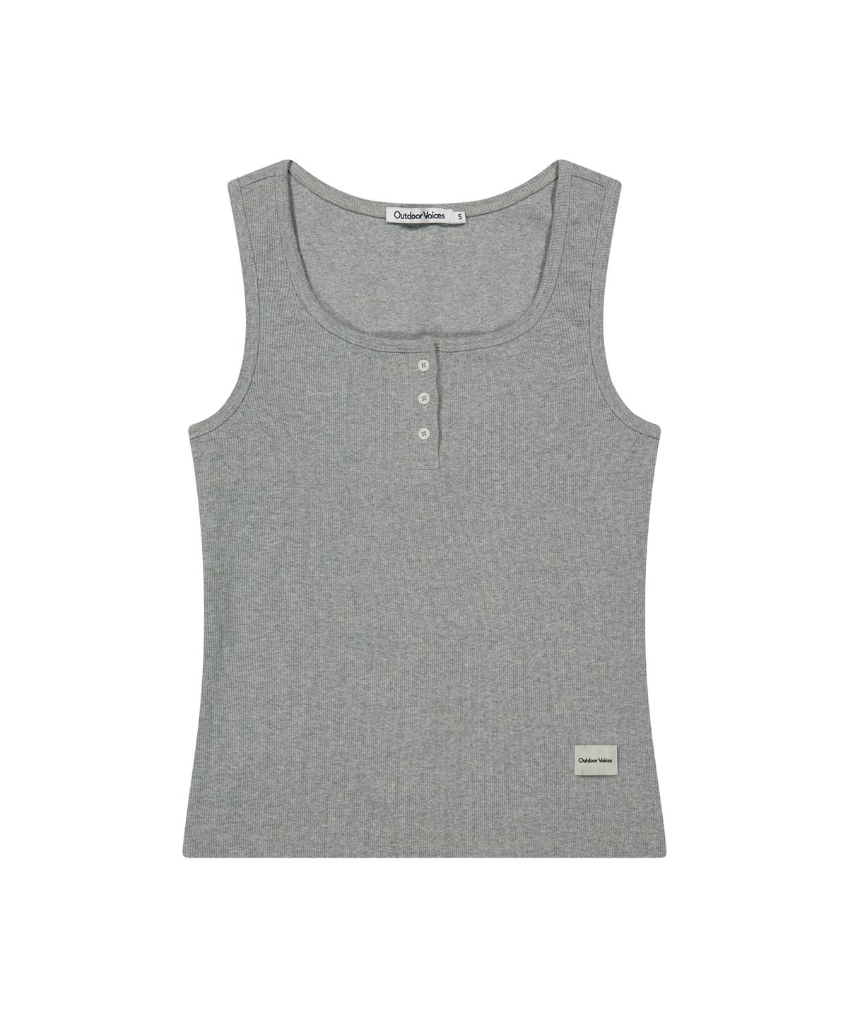 아웃도어 보이스(OUTDOOR VOICES) (W)ESSENTIAL HENLEY SLEEVELESS (HEATHER GRAY)