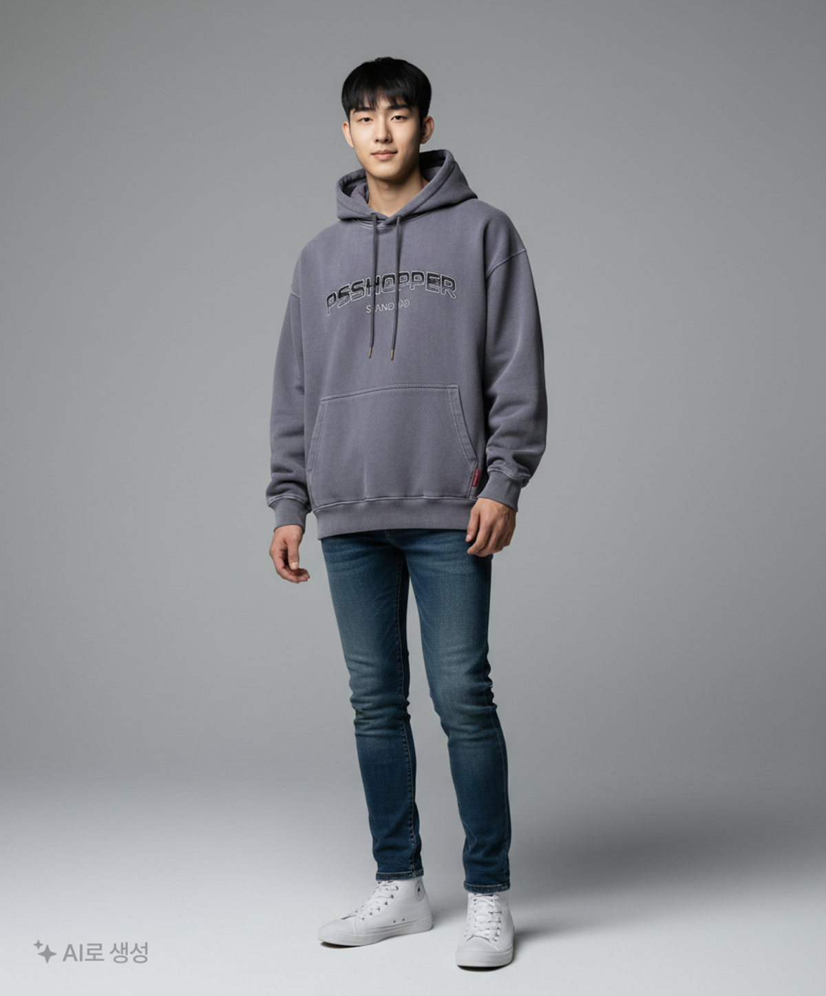 피에스쇼퍼(PSSHOPPER) 후드 티셔츠 M