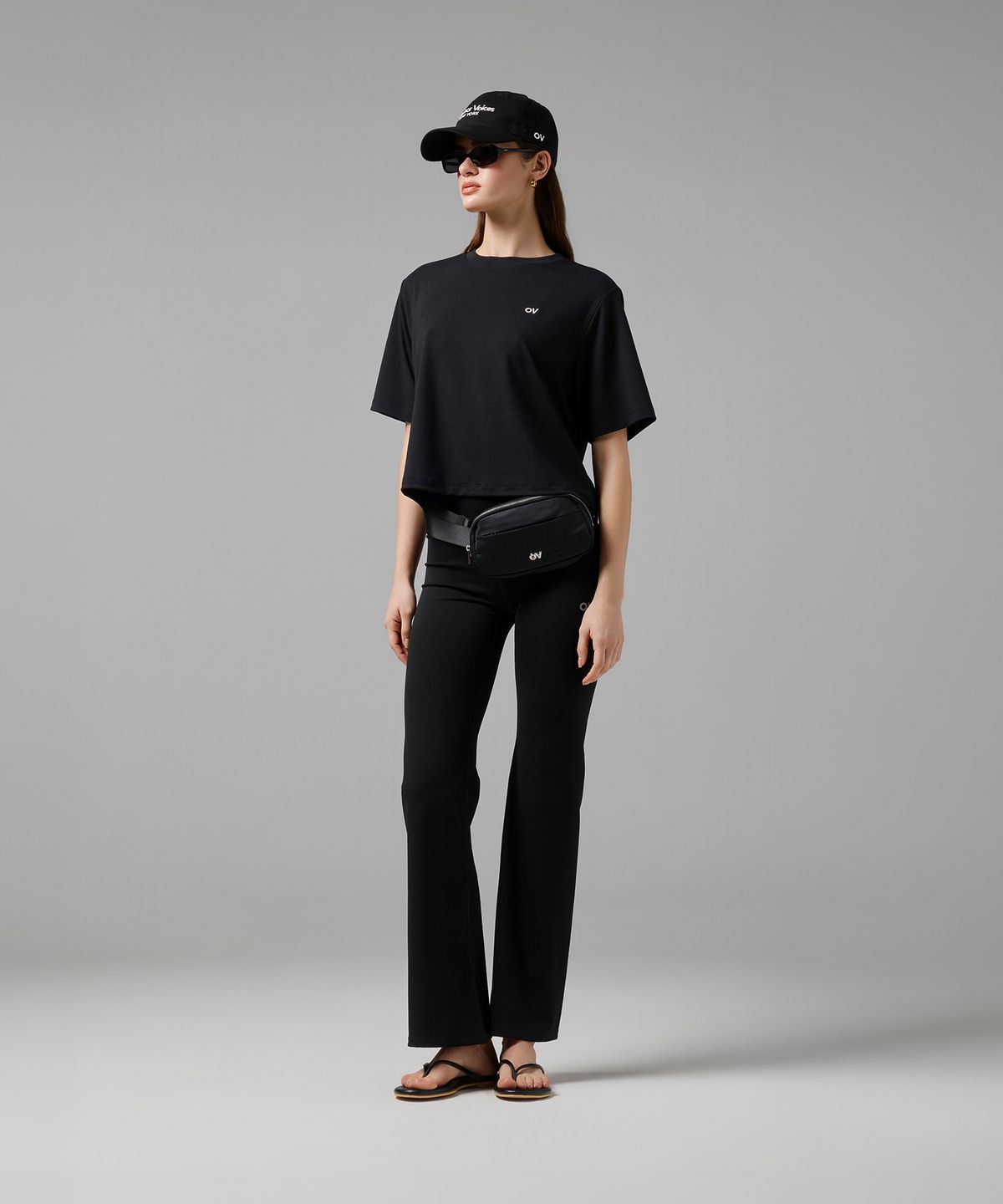 아웃도어 보이스(OUTDOOR VOICES) (W)Drysil COOL CROP TEE (BLACK)