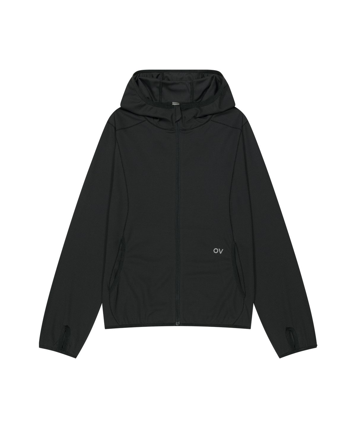 아웃도어 보이스(OUTDOOR VOICES) Technol-OV™ GRID AIR MESH ZIP UP HOODIE (BLACK)