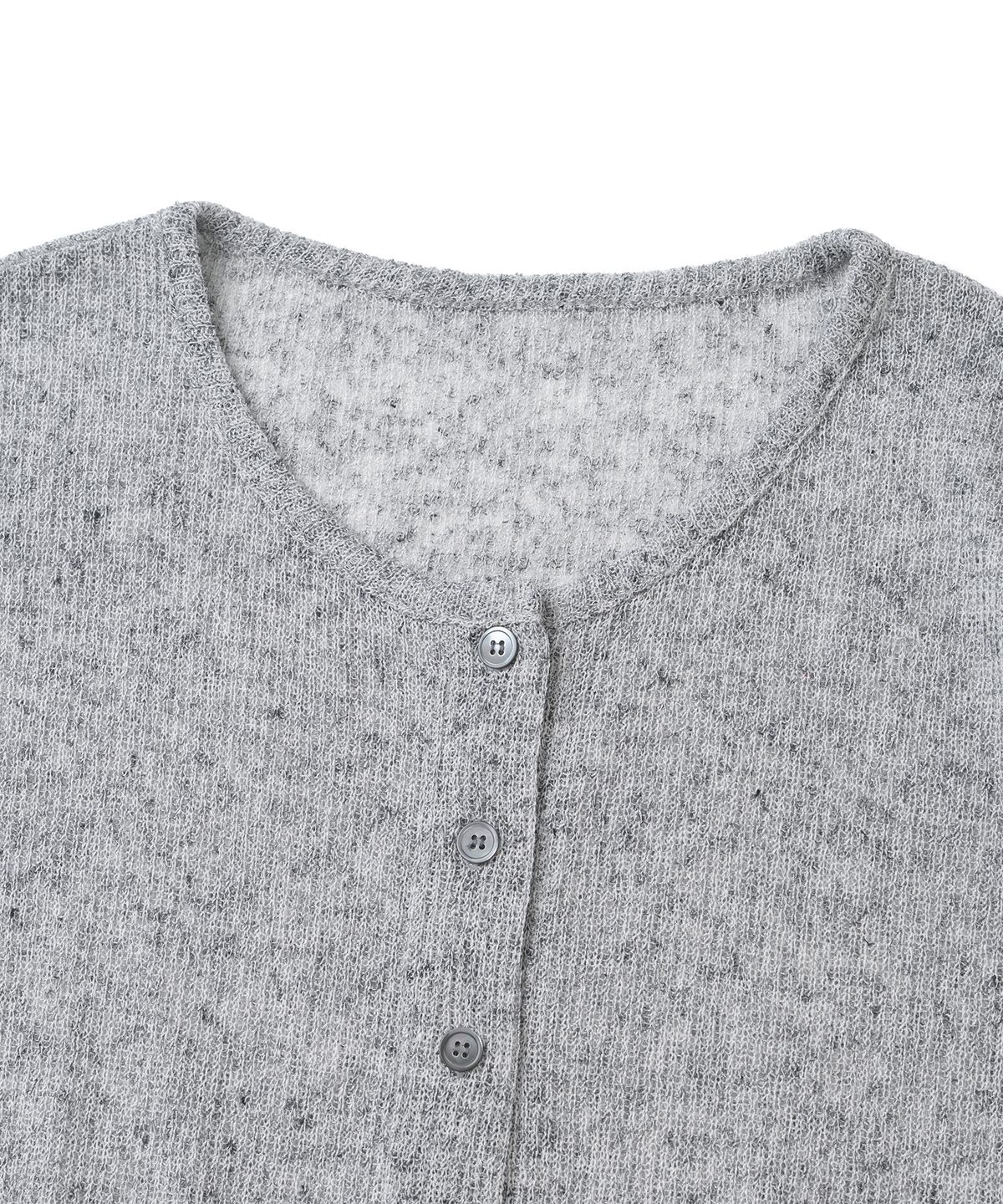 니티드(KNITTED) (UNISEX) 썸머 롱 슬리브 가디건 GREY