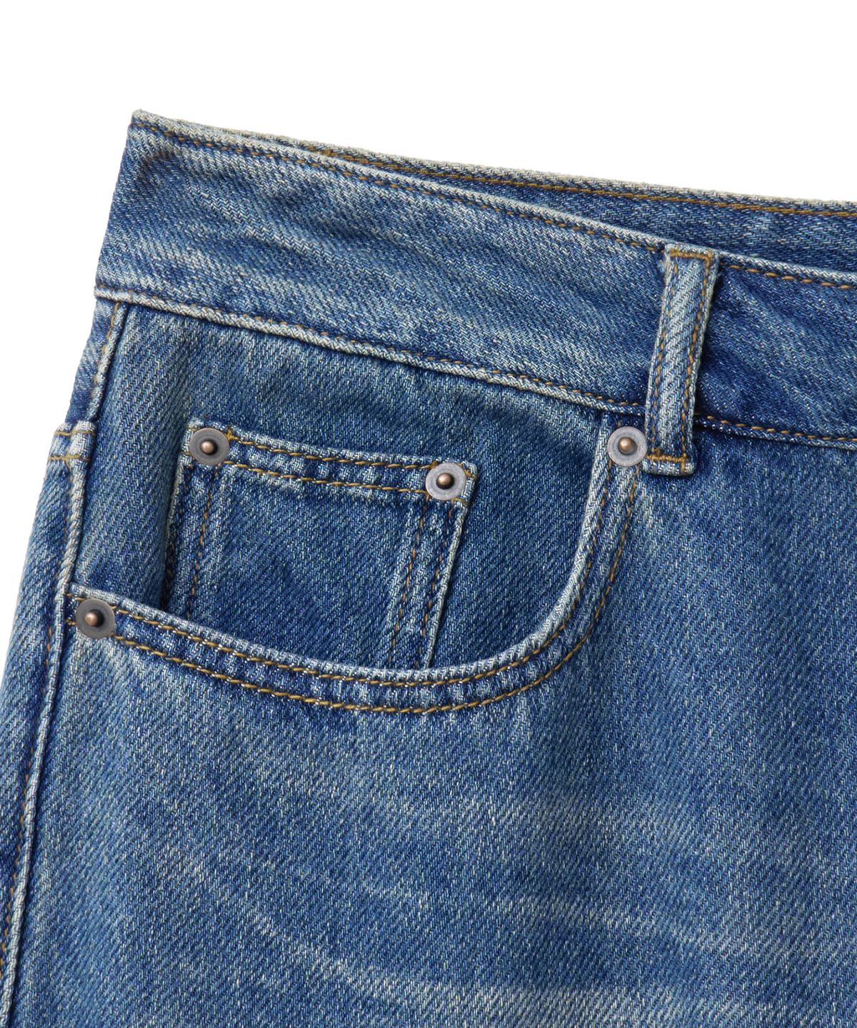 노이어(NOIRER) 빈티지 아카이브 루즈핏 데님 팬츠 (블루)