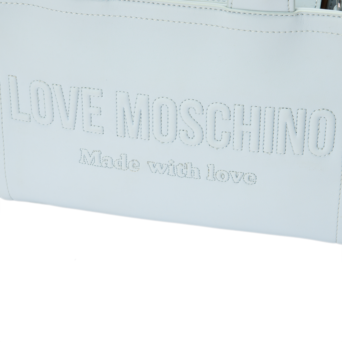 러브 모스키노(LOVE MOSCHINO) 엠보 로고 호보백 블랙