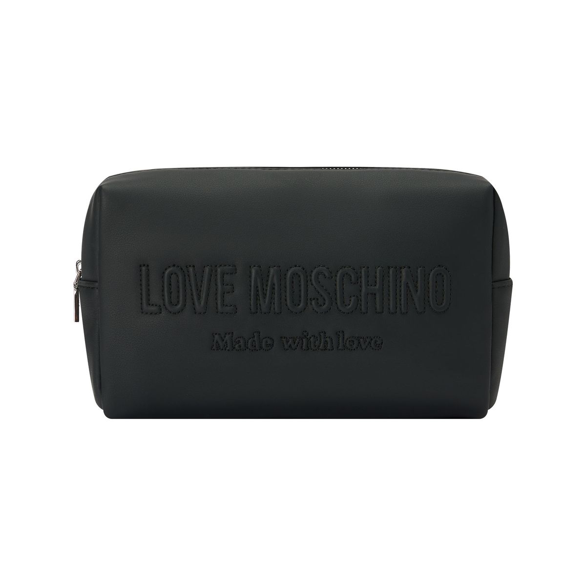 러브 모스키노(LOVE MOSCHINO) 엠보 로고 파우치 블랙