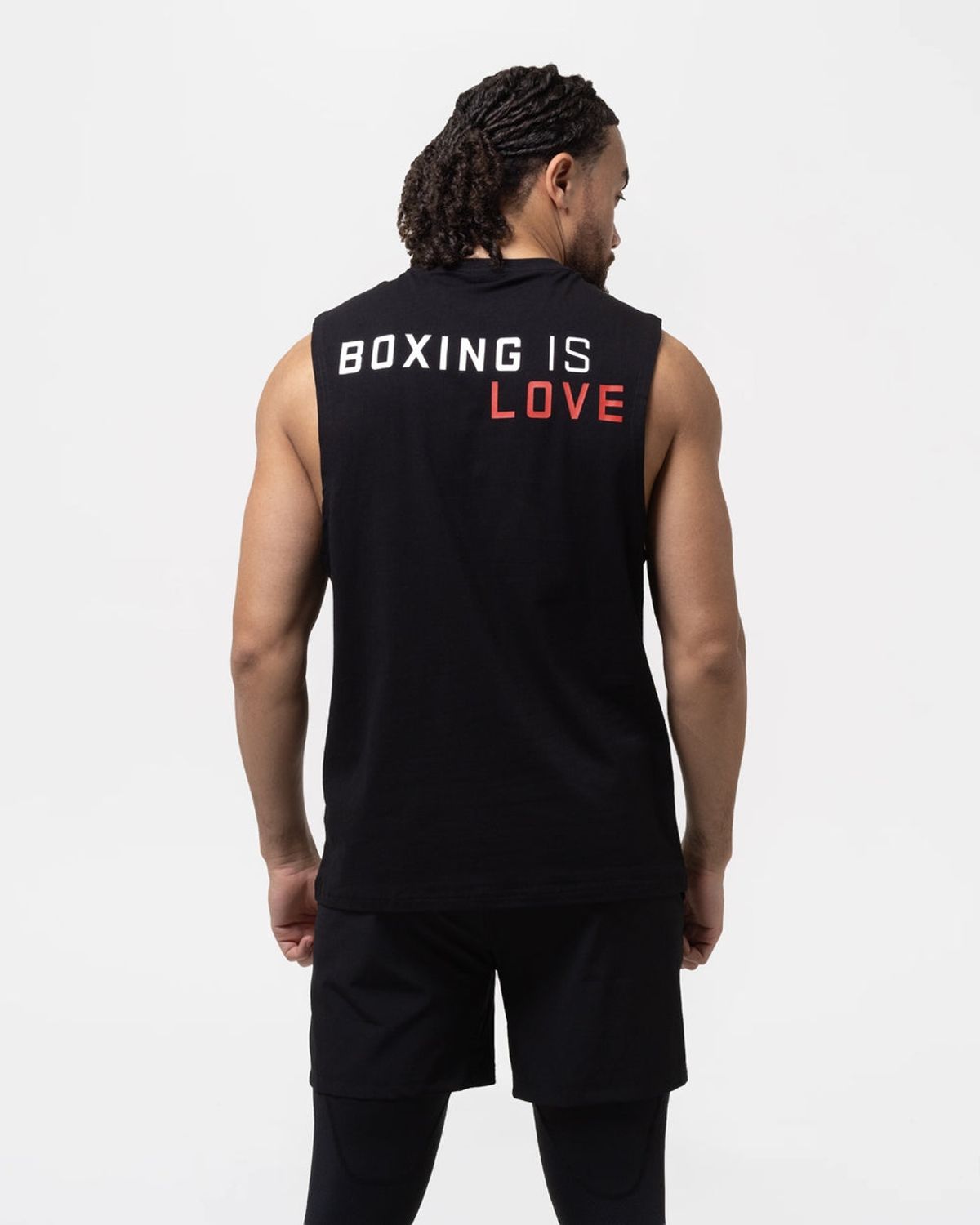 복스로(BOXRAW) Boxing is Love 오버사이즈 머슬 탱크탑 BXRW-BILOMT