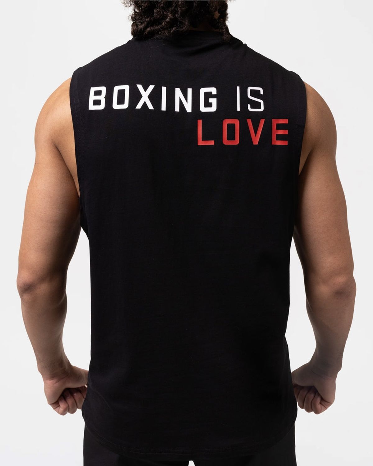 복스로(BOXRAW) Boxing is Love 오버사이즈 머슬 탱크탑 BXRW-BILOMT