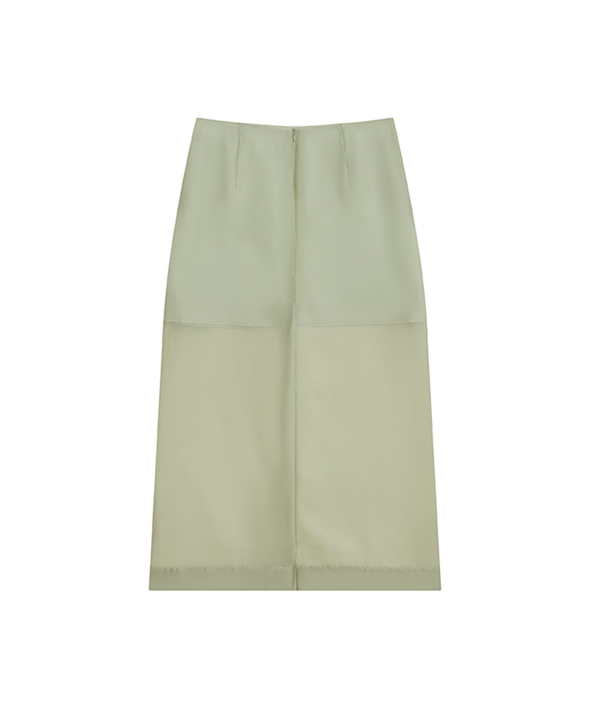 퀸스래빗(Q'SRB) Sheer Glossy Mid-Length Skirt