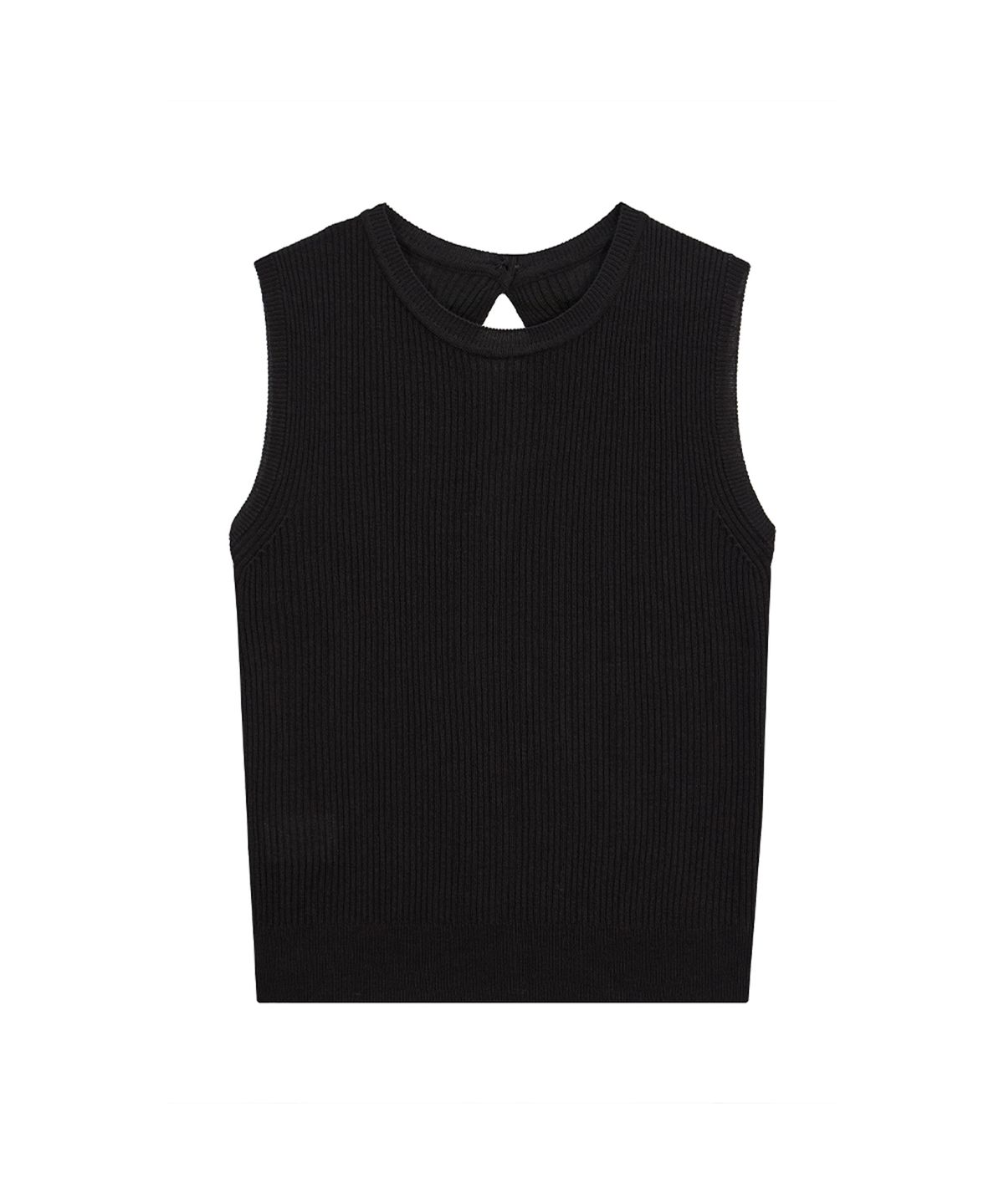 퀸스래빗(Q'SRB) Linen Wrap-Back Sleeveless Knit Vest