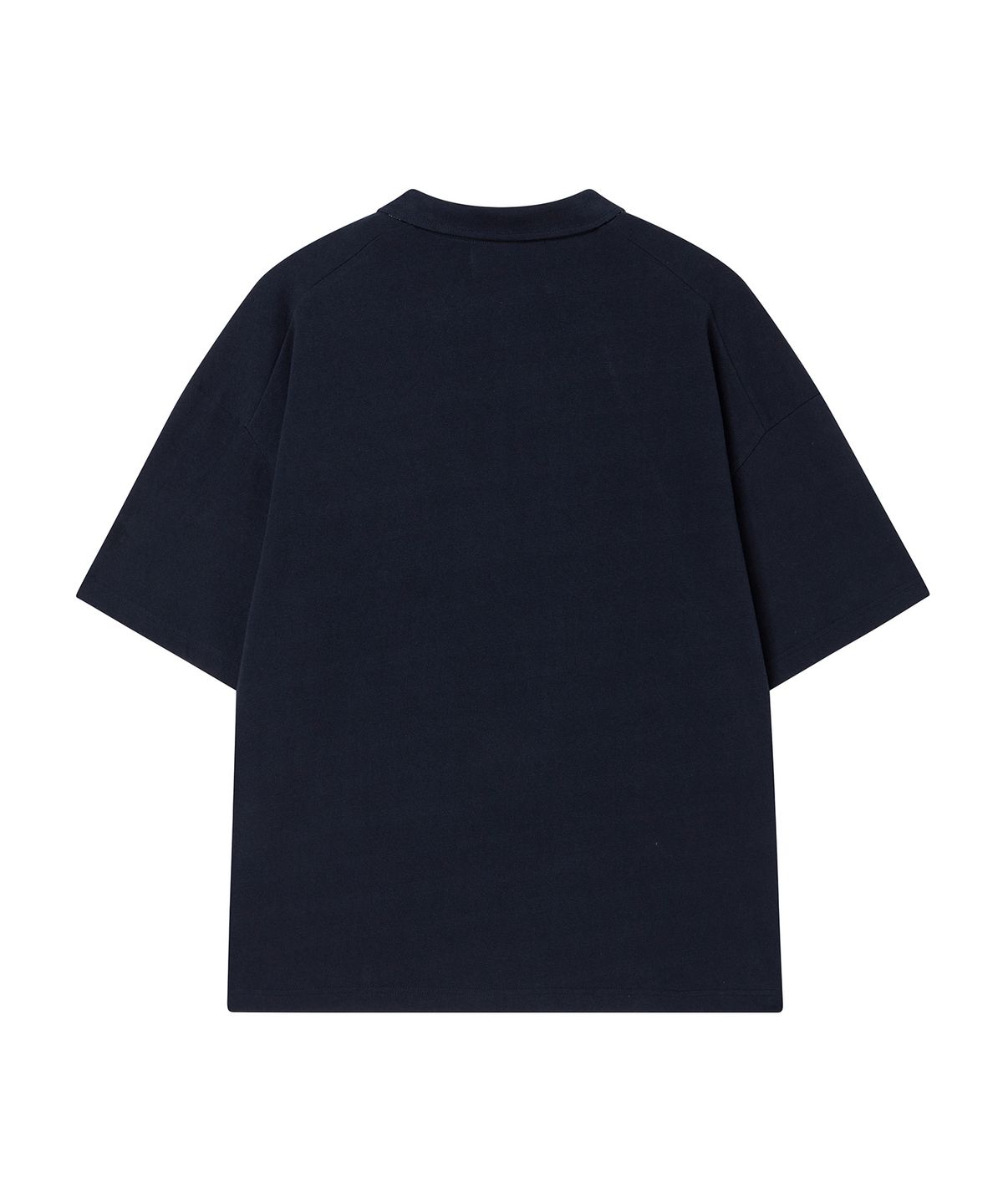 비욘드클로젯(BEYOND CLOSET) [COLLECTION LINE] 반다나 패치 디테일 피케 티셔츠 네이비