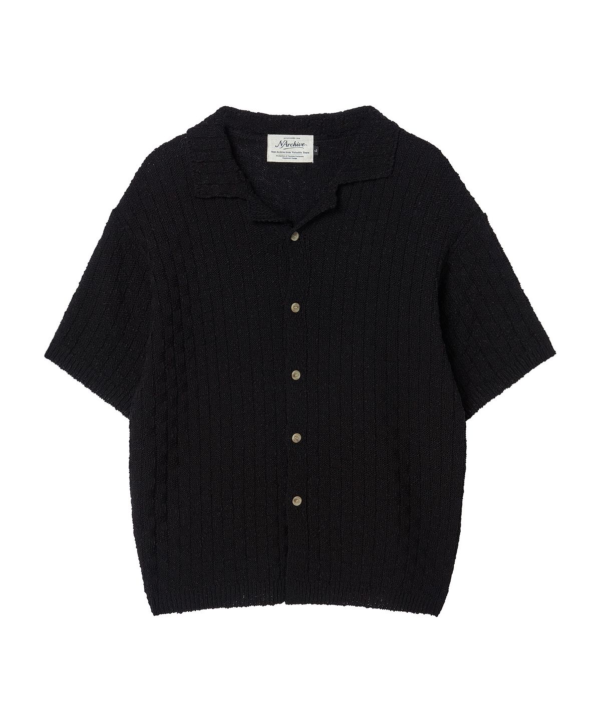 비욘드클로젯(BEYOND CLOSET) [COLLECTION LINE] 위빙 텍스처 니트 가디건 블랙