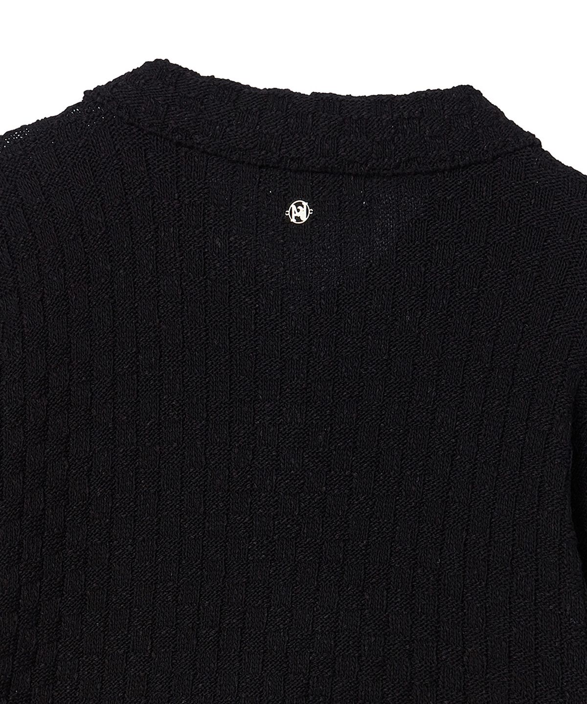 비욘드클로젯(BEYOND CLOSET) [COLLECTION LINE] 위빙 텍스처 니트 가디건 블랙