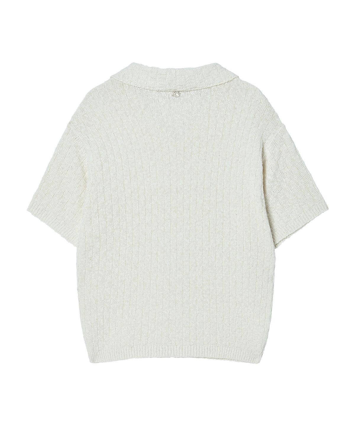 비욘드클로젯(BEYOND CLOSET) [COLLECTION LINE] 위빙 텍스처 니트 가디건 아이보리