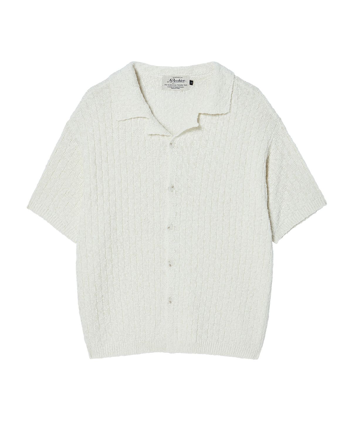 비욘드클로젯(BEYOND CLOSET) [COLLECTION LINE] 위빙 텍스처 니트 가디건 아이보리