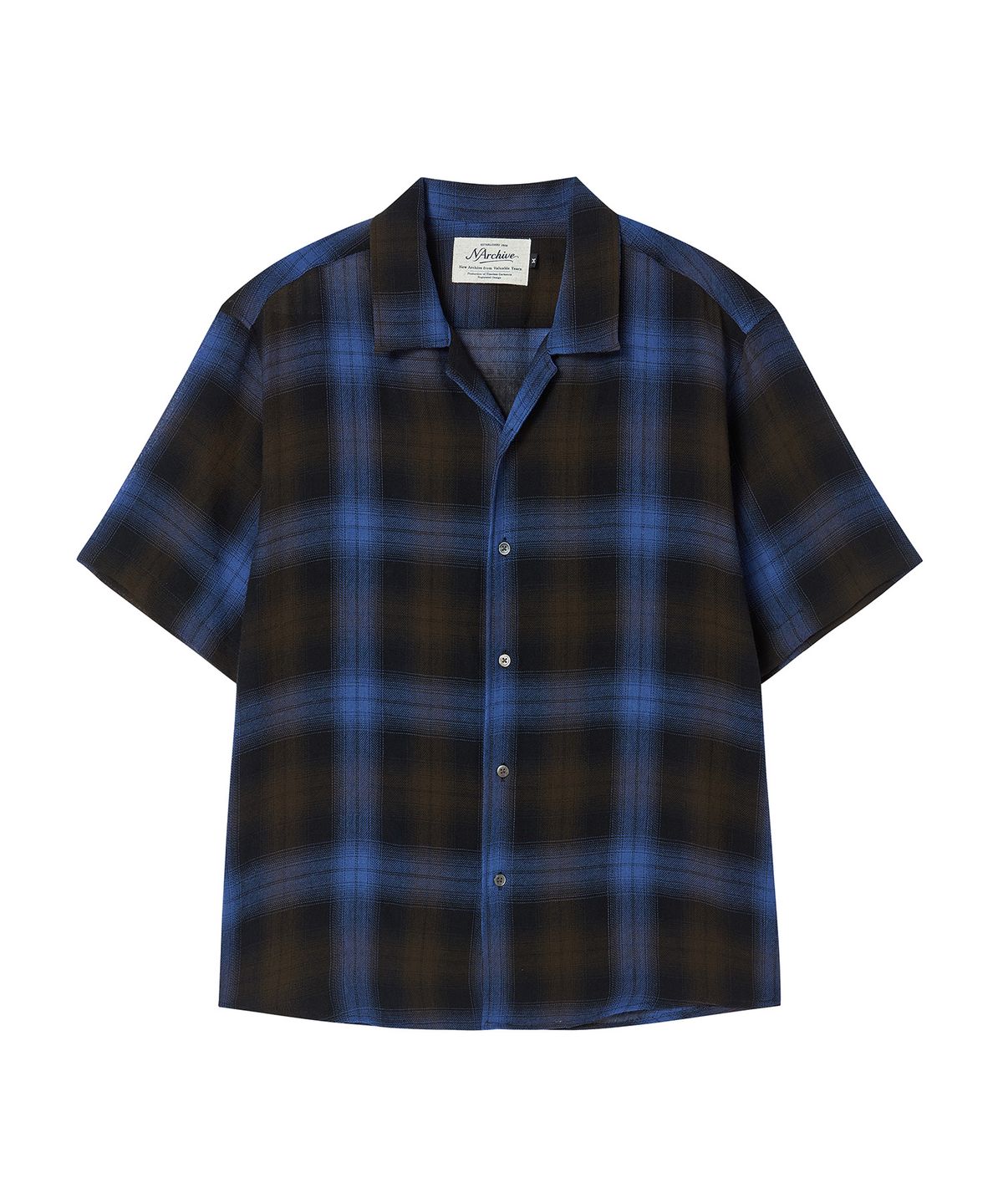 비욘드클로젯(BEYOND CLOSET) [COLLECTION LINE] 줄리안 체크 썸머 울 셔츠 블루