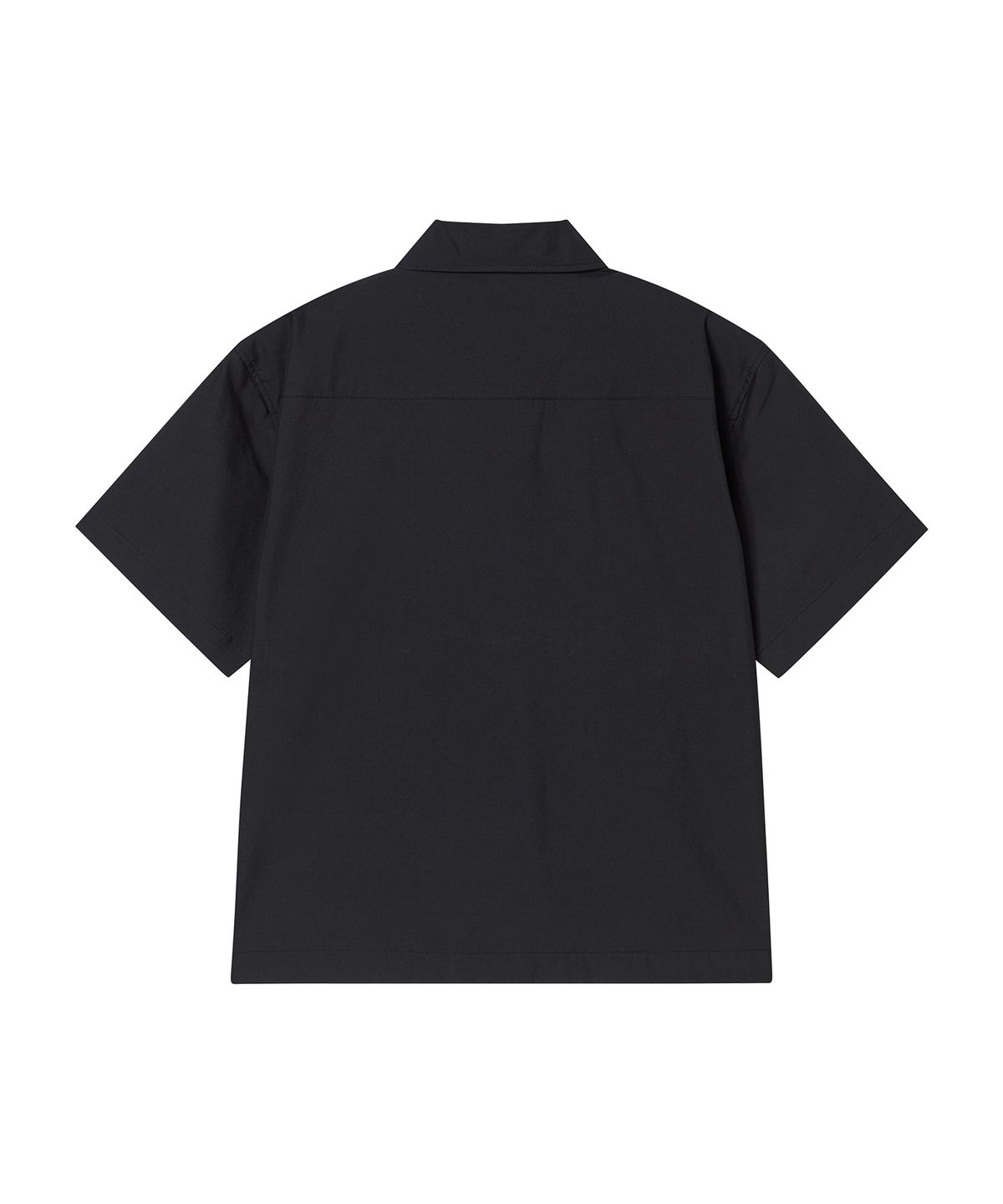 비욘드클로젯(BEYOND CLOSET) [COLLECTION LINE] 럭스 가먼츠 페브릭 포켓 집업 셔츠 블랙