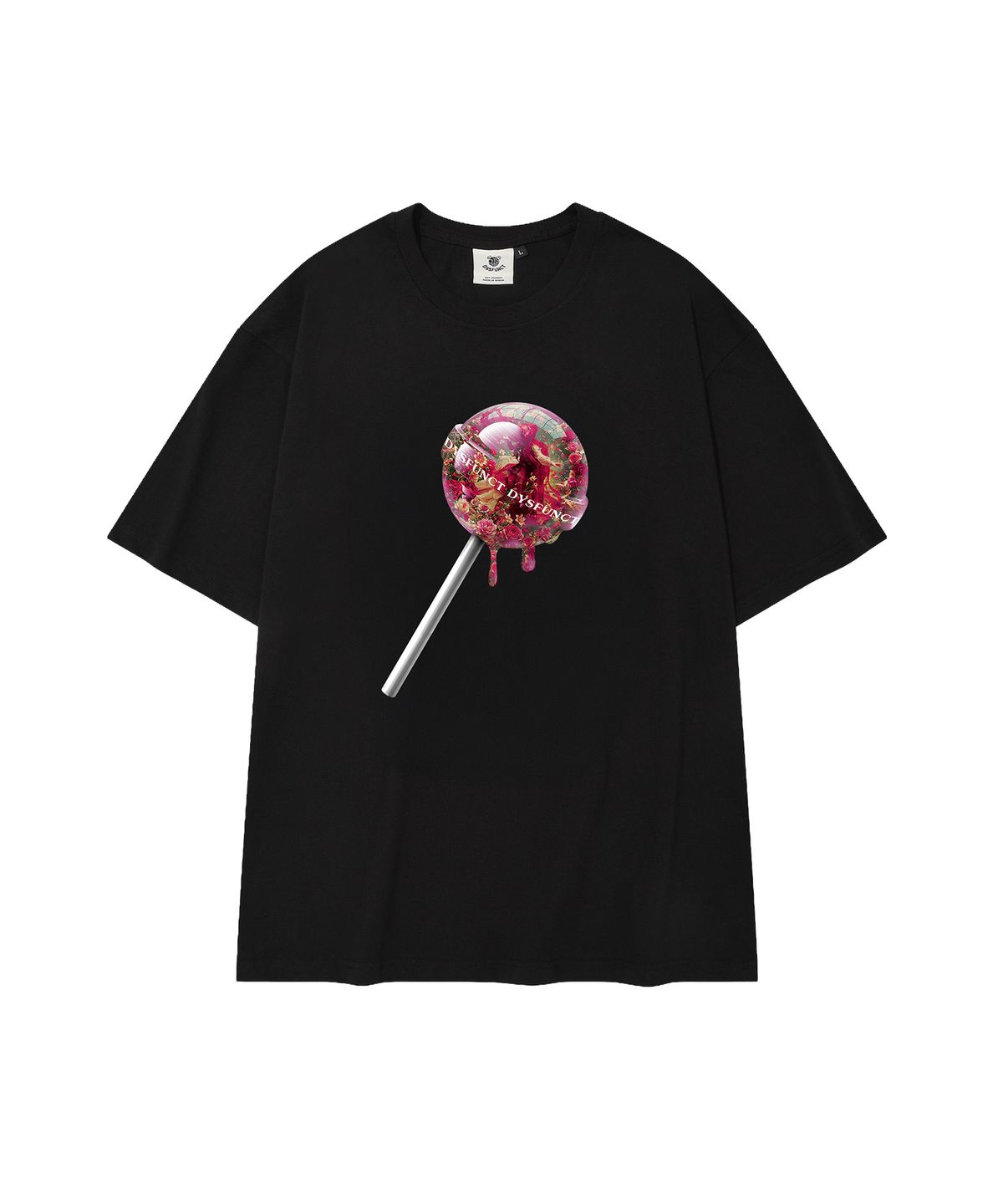 디스펑트(DYSFUNCT) RED HOOD FLORAL CANDY T-SHIRT(BLACK)