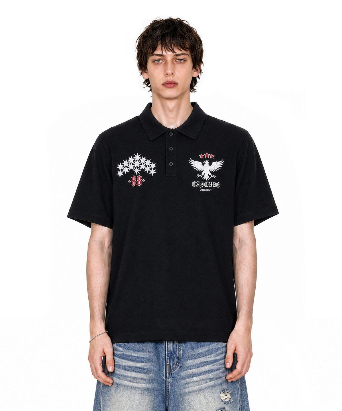 아이돈워너셀(IDWS) Star Ridge Polo Shirt Black