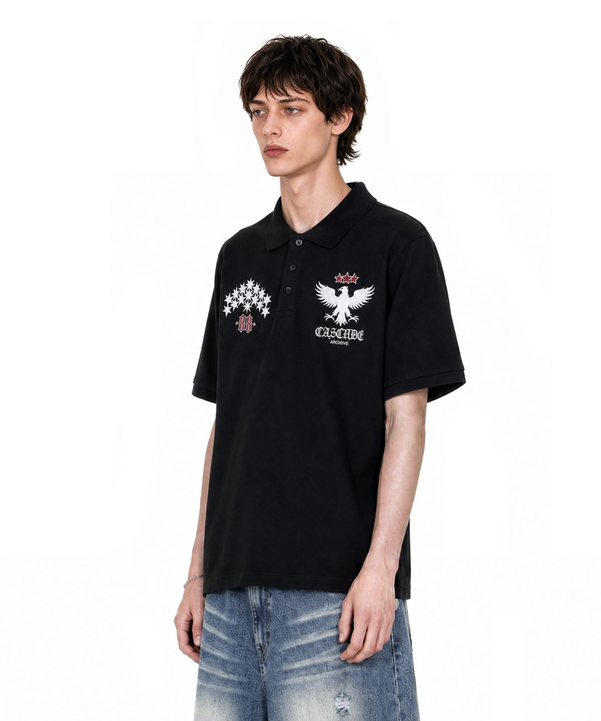 아이돈워너셀(IDWS) Star Ridge Polo Shirt Black