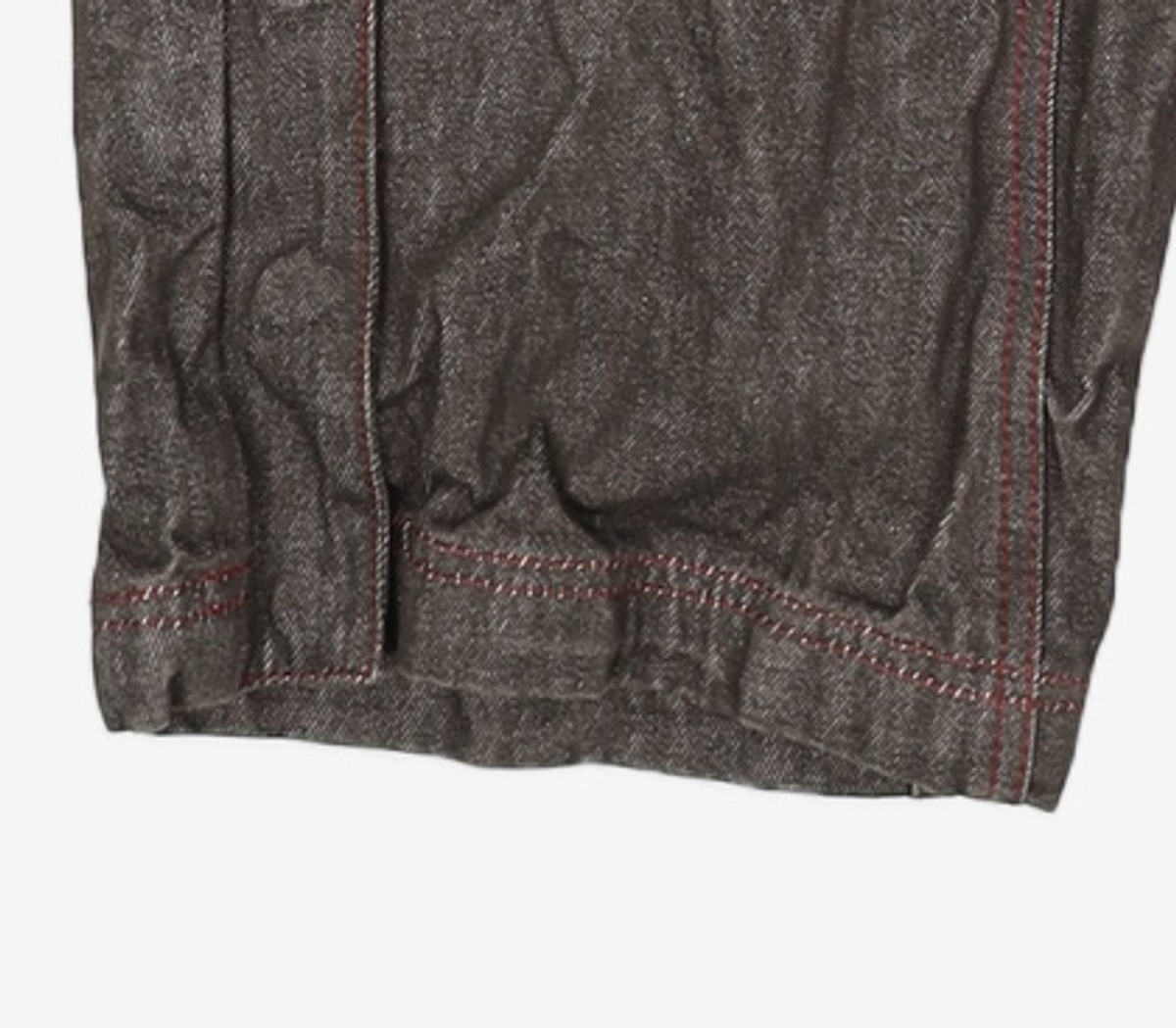 메종미네드(MAISON MINED) OBLIQUE PATCH DENIM PANTS BURGUNDY 48