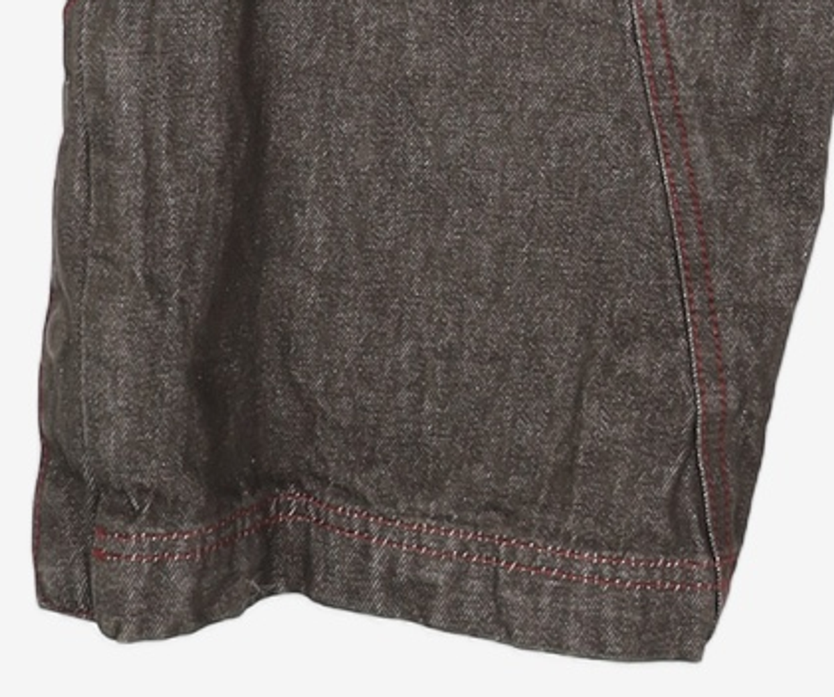 메종미네드(MAISON MINED) OBLIQUE PATCH DENIM PANTS BURGUNDY 48