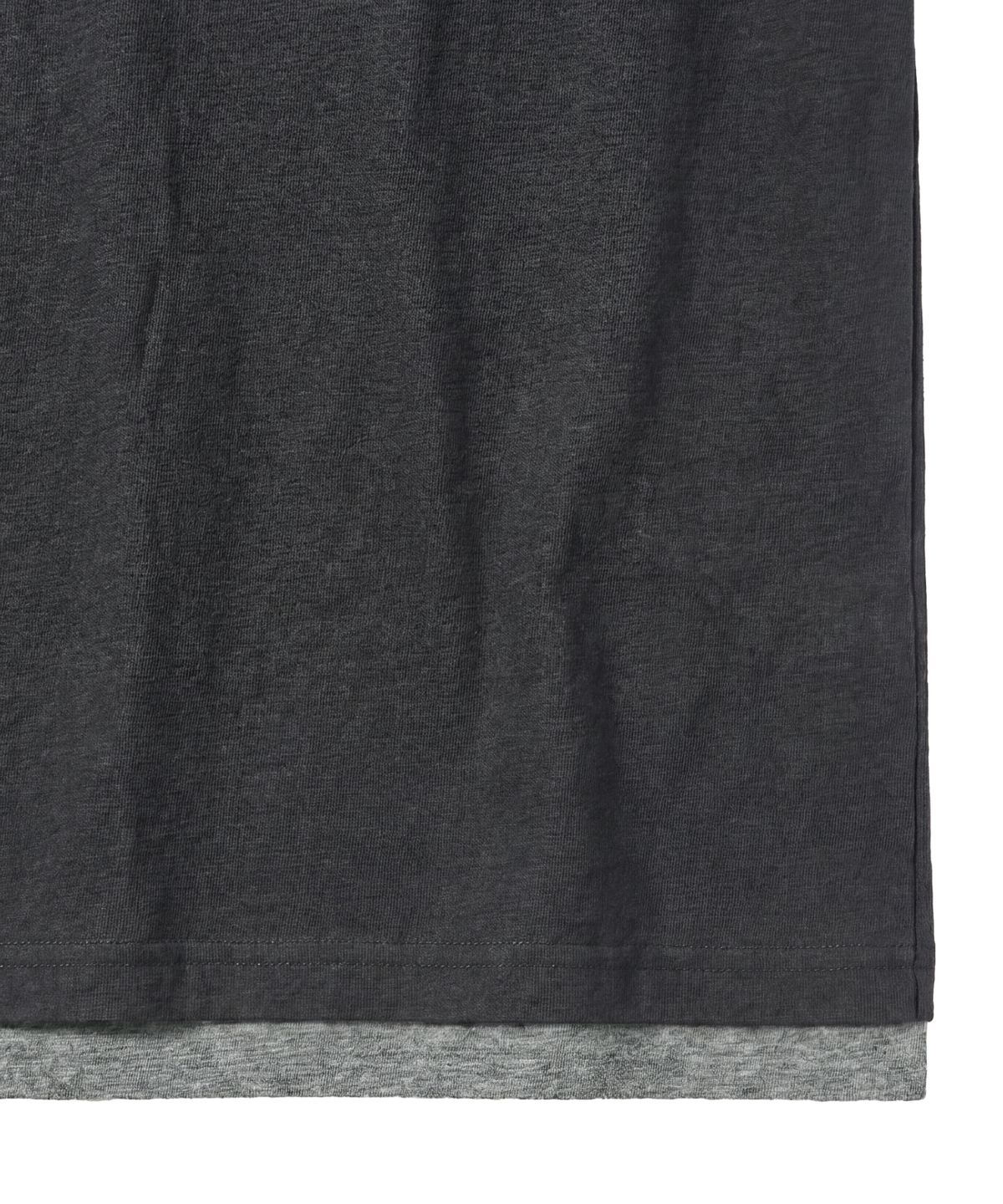 아이돈워너셀(IDWS) Layered Henley Neck T-Shirt Charcoal
