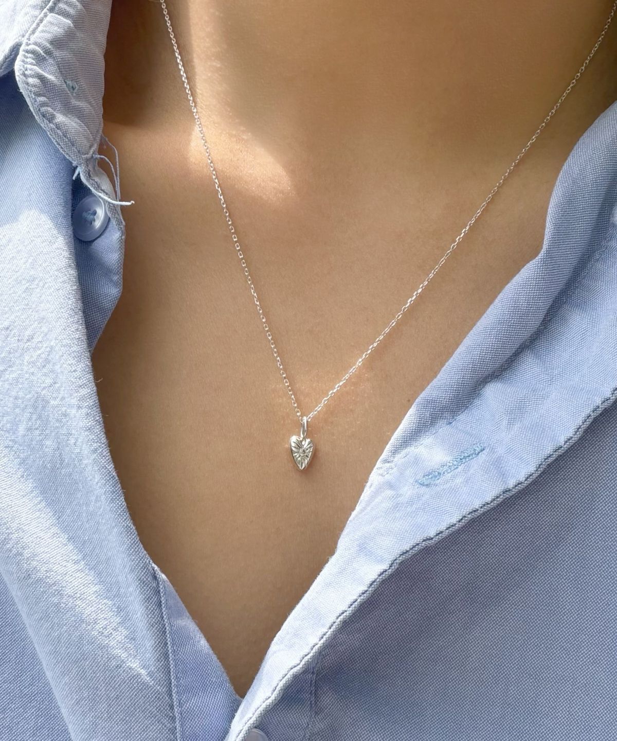 알루엣(ALOUETTE) [Silver]뉴 하트 네크리스
