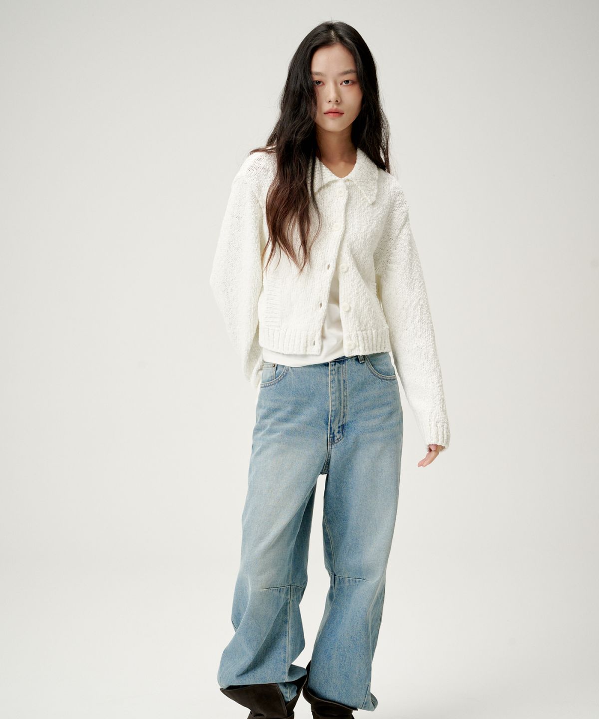 린테(LYNTE) 니트 카라 자켓