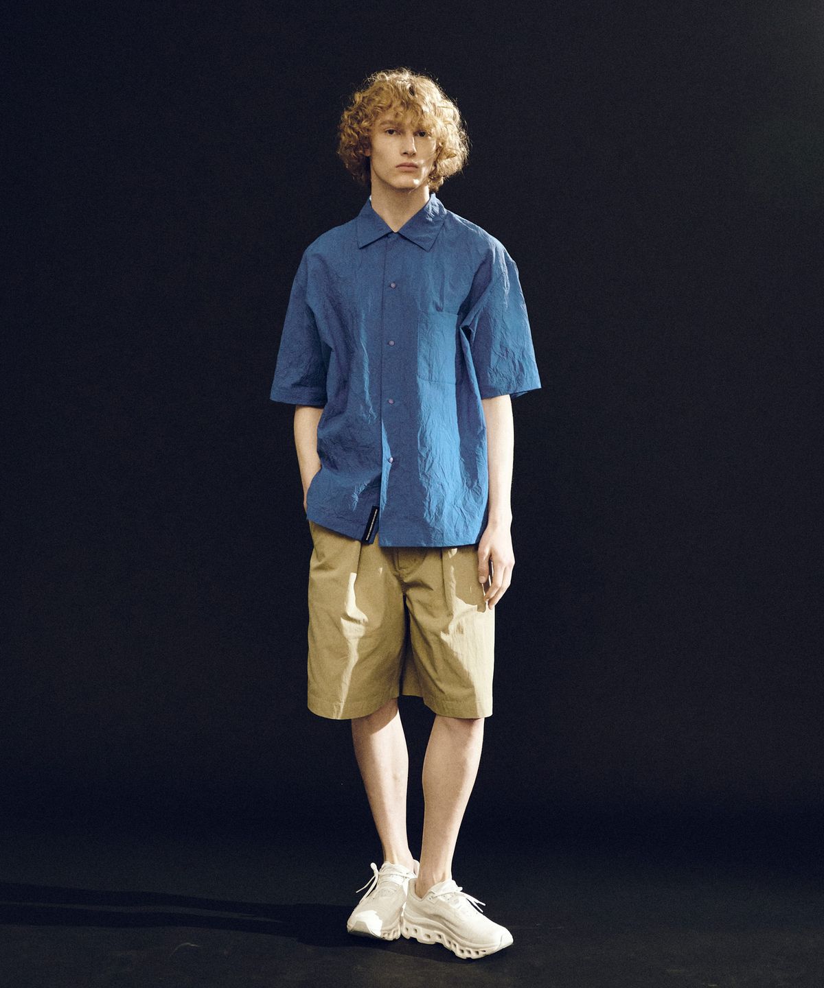 밀라코드(MILACODE) Wild Crease Open Shirts - BLUE