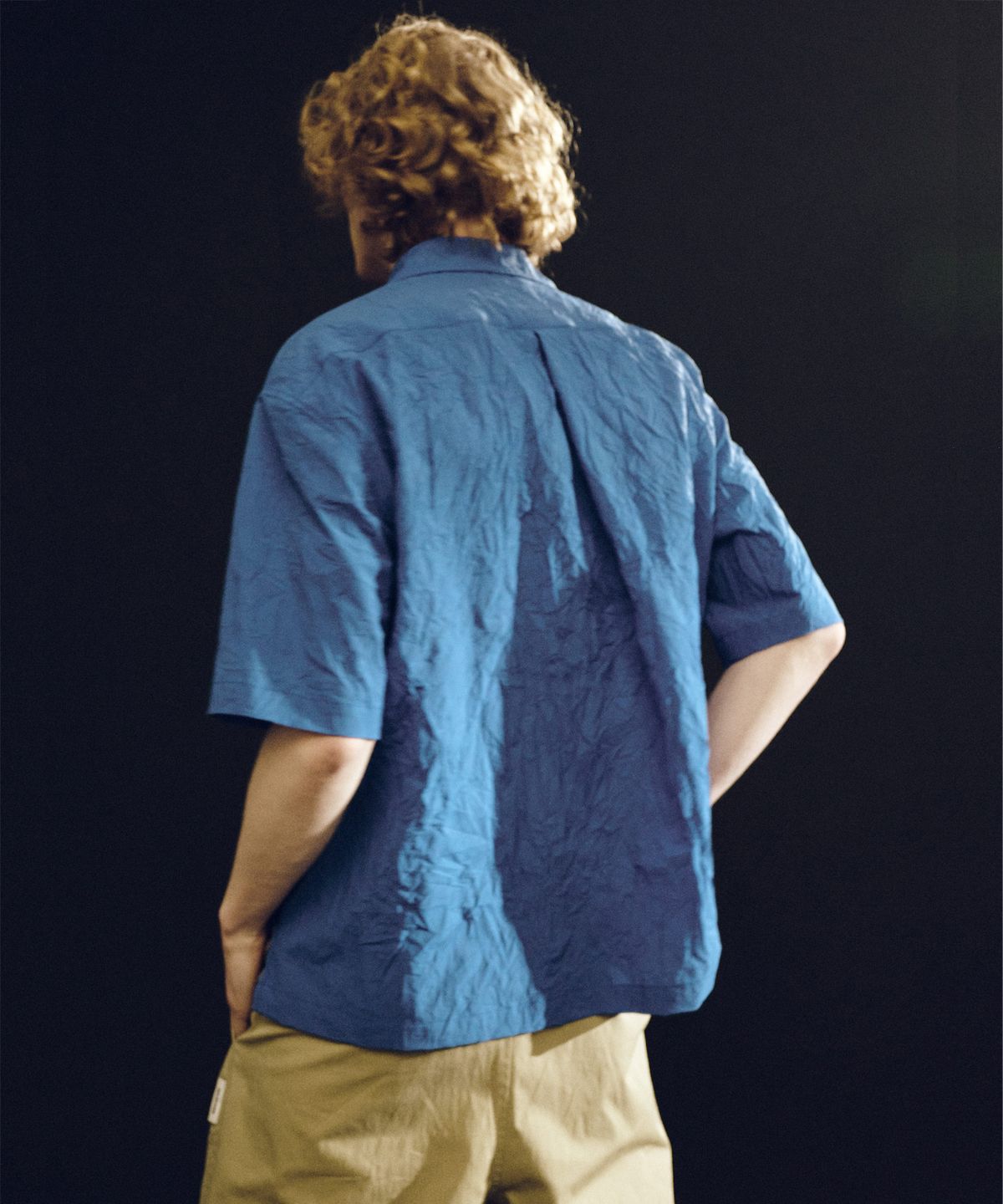 밀라코드(MILACODE) Wild Crease Open Shirts - BLUE