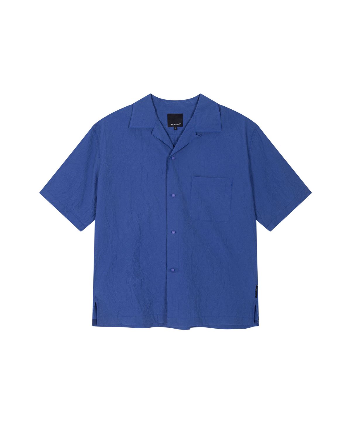 밀라코드(MILACODE) Wild Crease Open Shirts - BLUE