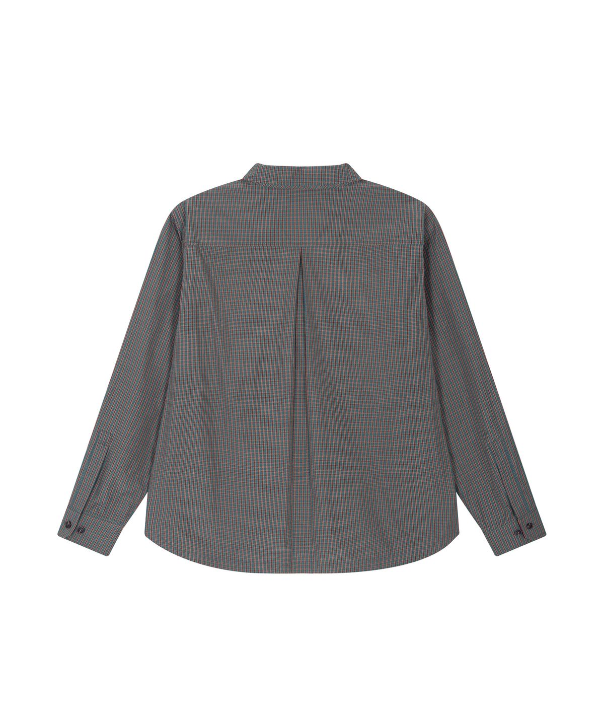 밀라코드(MILACODE) Small Check Shirt Jacket - GREEN