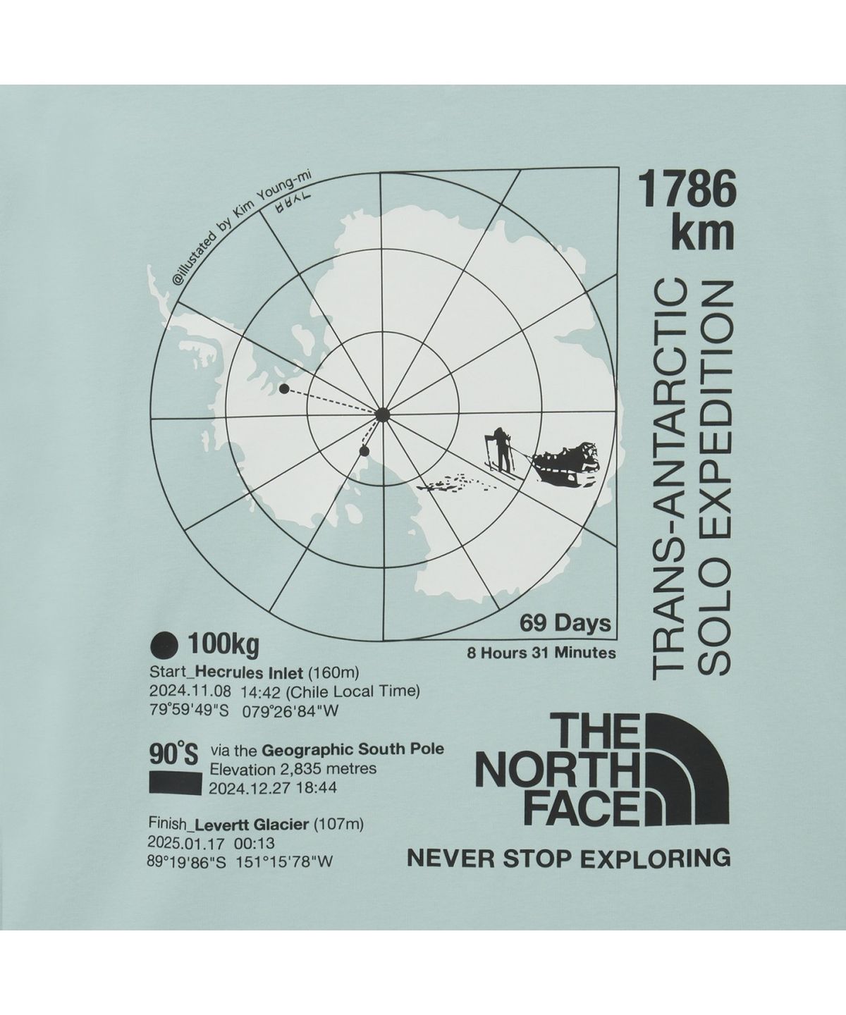 노스페이스(THE NORTH FACE) NT7US62C 남성 69데이즈 익스페디션 반팔 티 1 MINT