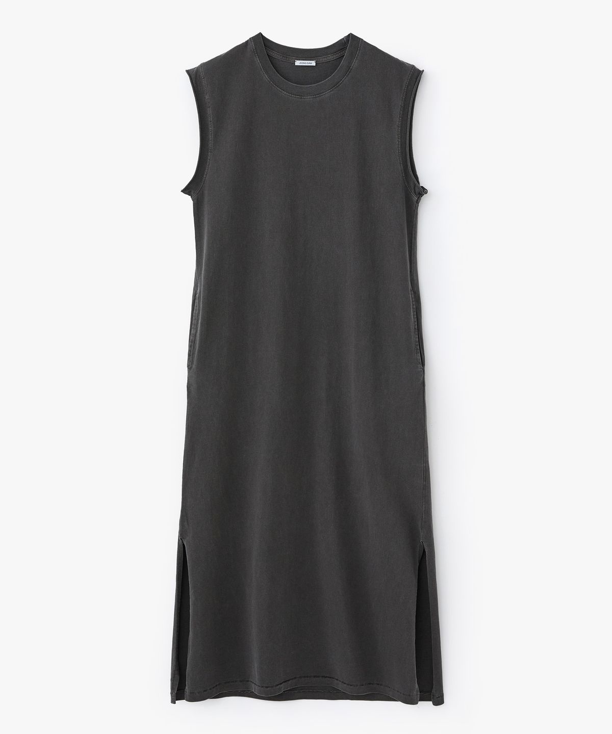 정감 스튜디오(JEONGGAM STUDIOS) Pigment Dyed Cut Off Sleeveless Long Dress_2 Color