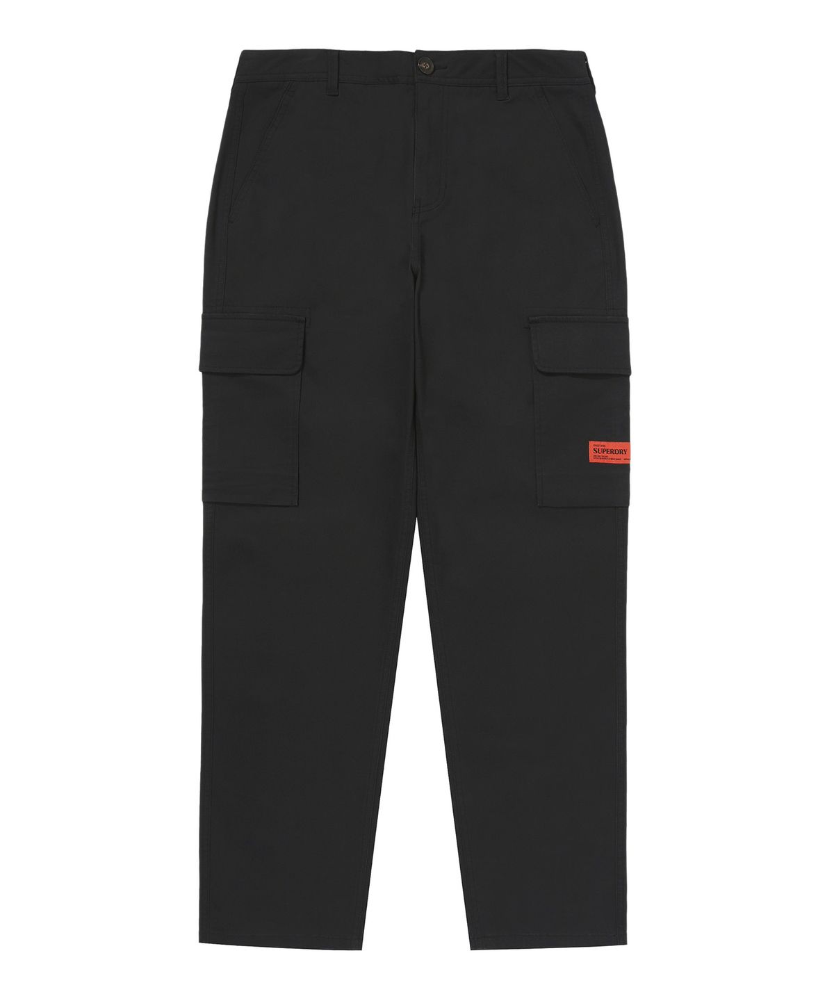 슈퍼드라이(SUPERDRY) 레이블 슬림 카고 팬츠 블랙 SDMLWAP60BLK