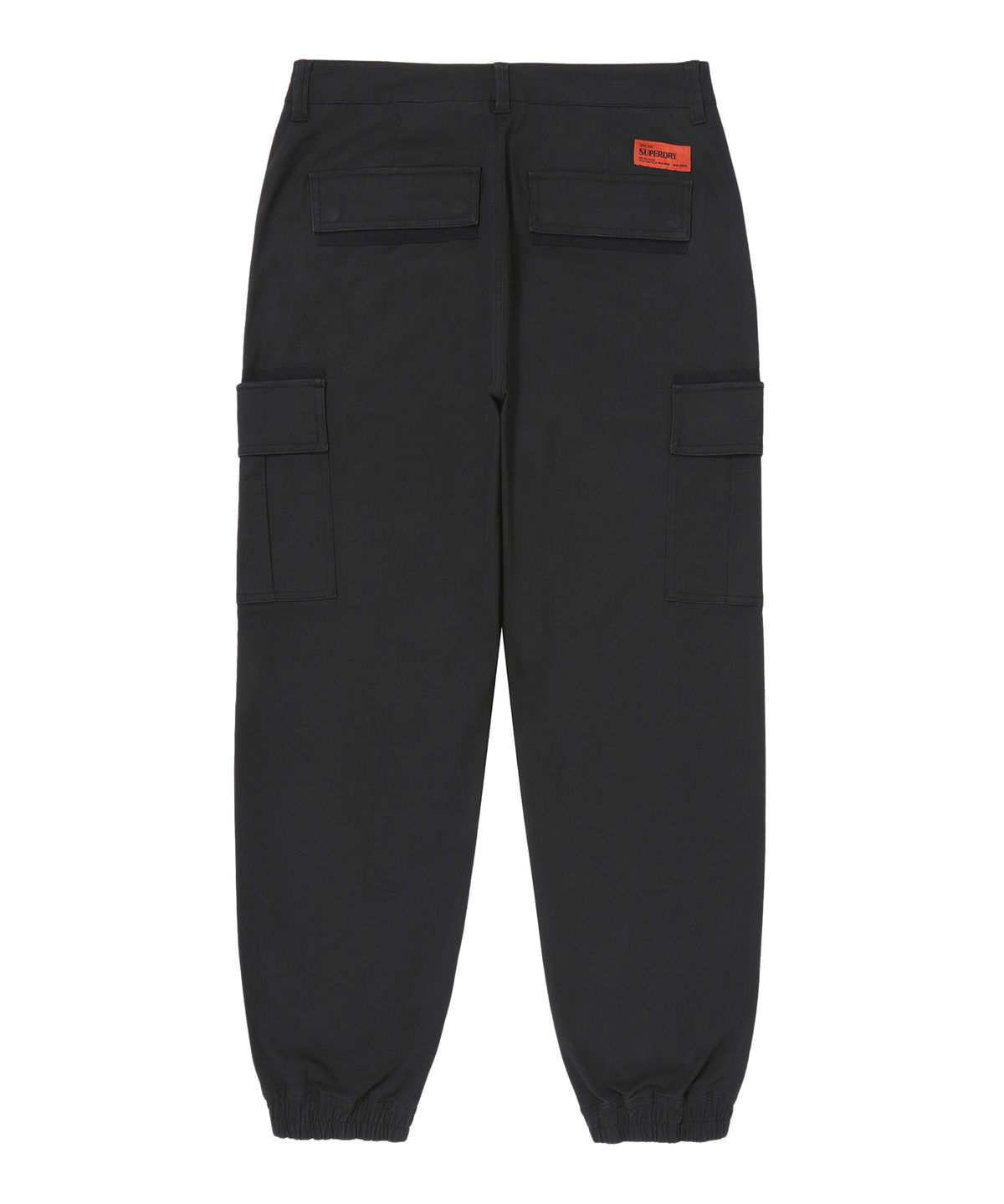 슈퍼드라이(SUPERDRY) 레이블 카고 조거 팬츠 블랙 SDMLWAP61BLK
