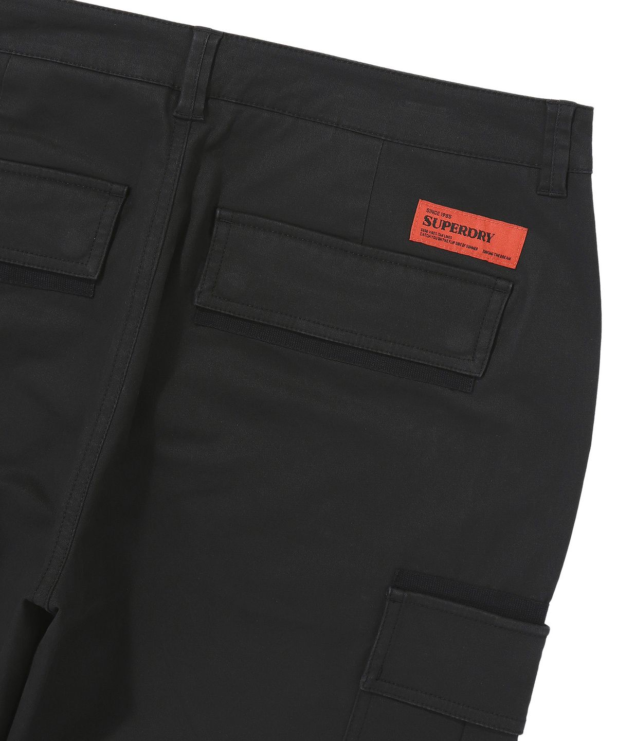 슈퍼드라이(SUPERDRY) 레이블 카고 조거 팬츠 블랙 SDMLWAP61BLK