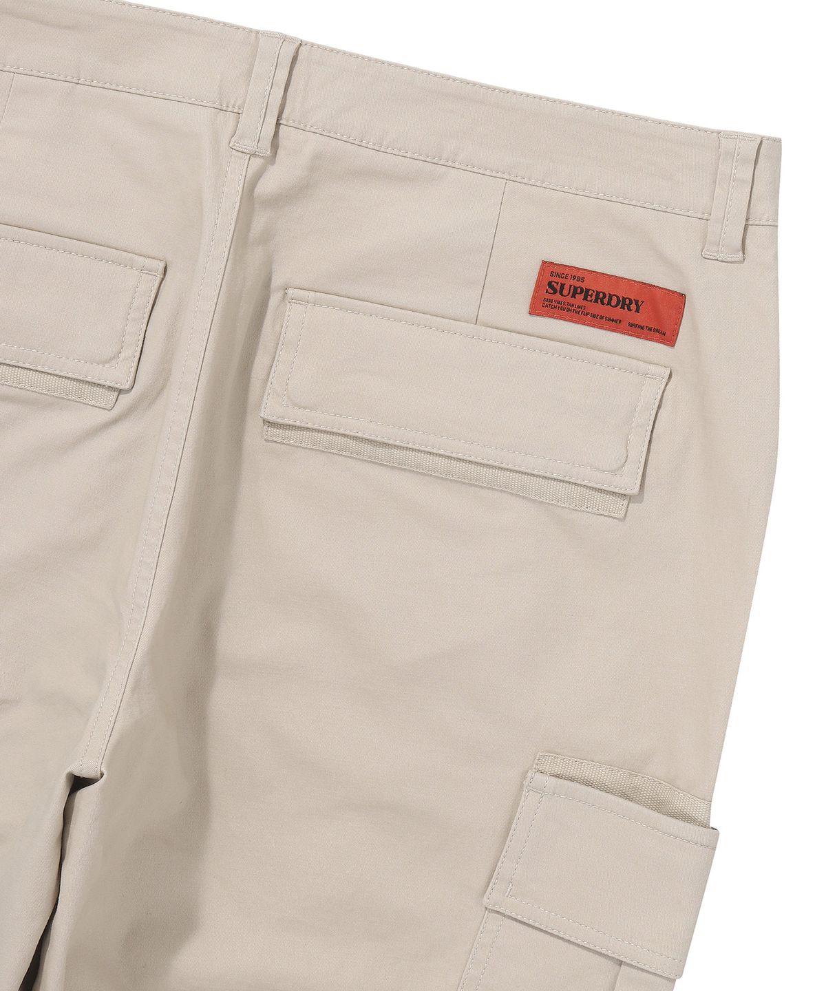 슈퍼드라이(SUPERDRY) 레이블 카고 조거 팬츠 라이트베이지 SDMLWAP61LBE