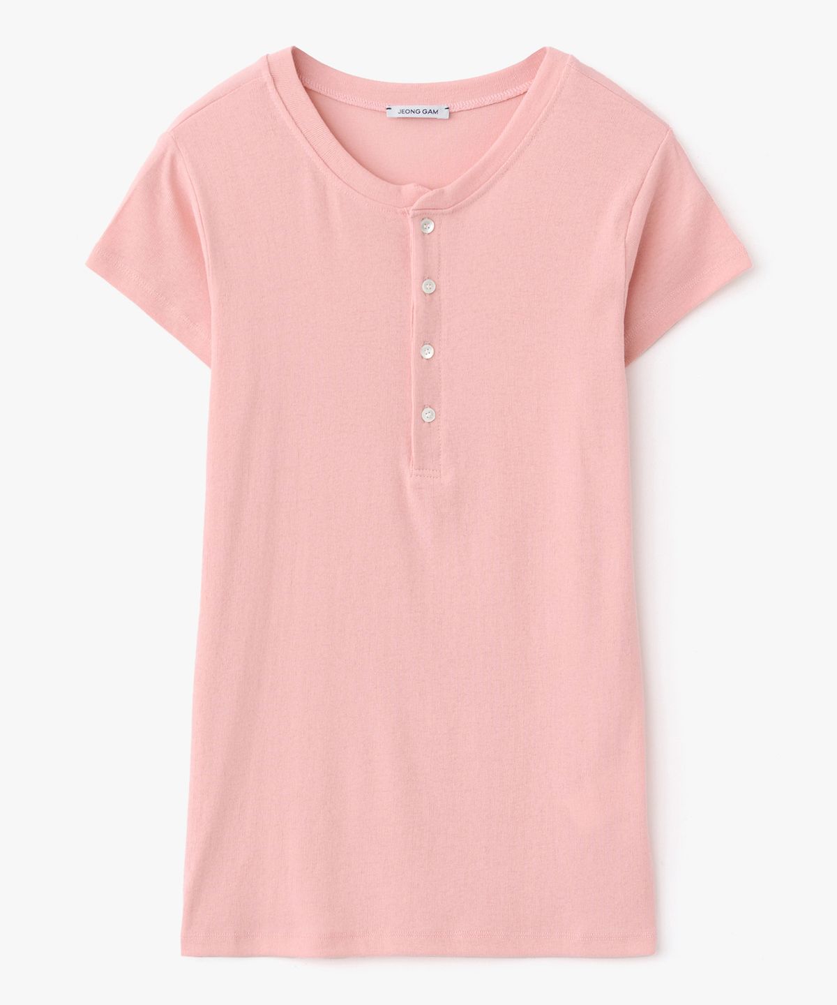 정감 스튜디오(JEONGGAM STUDIOS) Henley Neck Short Sleeve Tee_5 Color