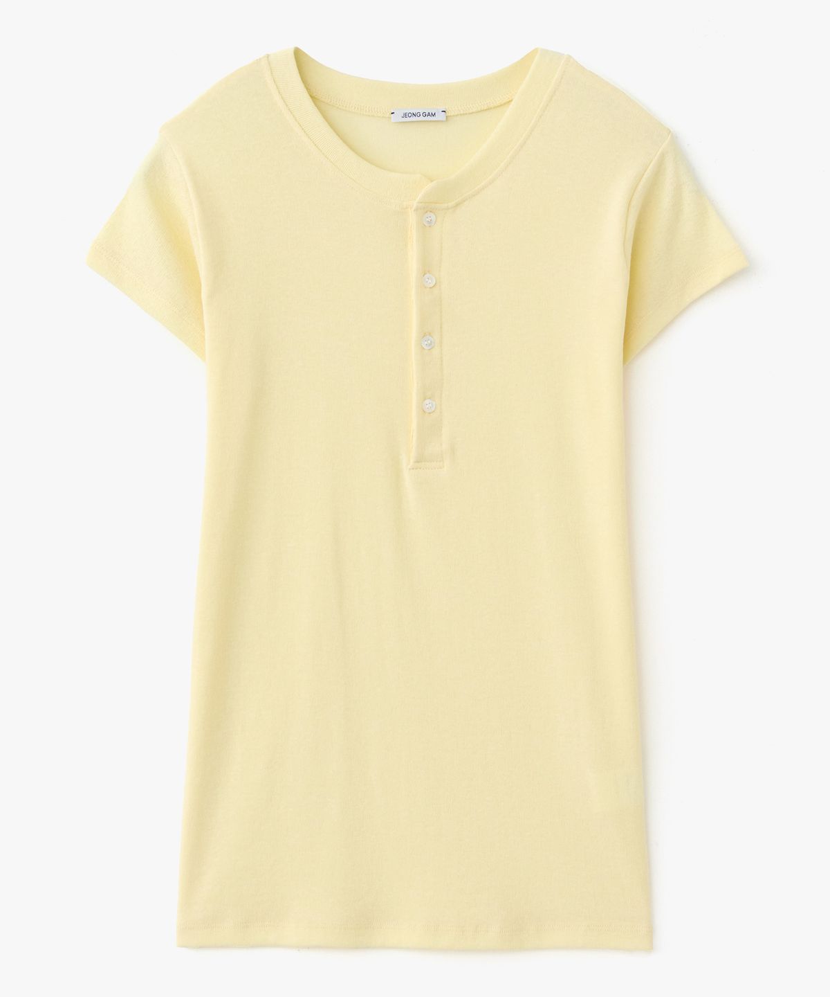 정감 스튜디오(JEONGGAM STUDIOS) Henley Neck Short Sleeve Tee_5 Color
